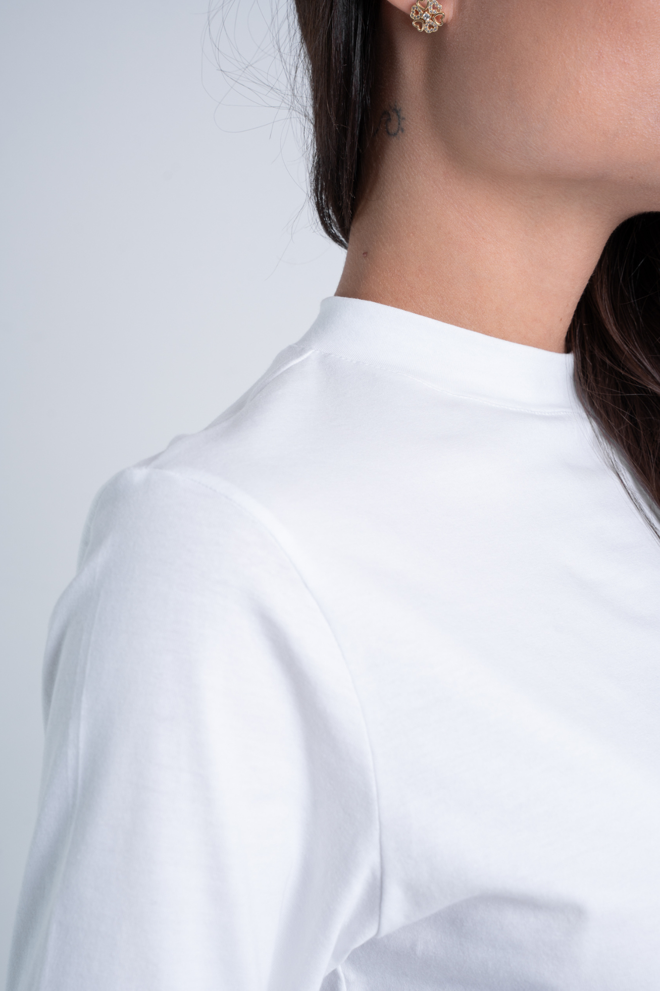 Camiseta Moon 3/4 Gola Média Off-white