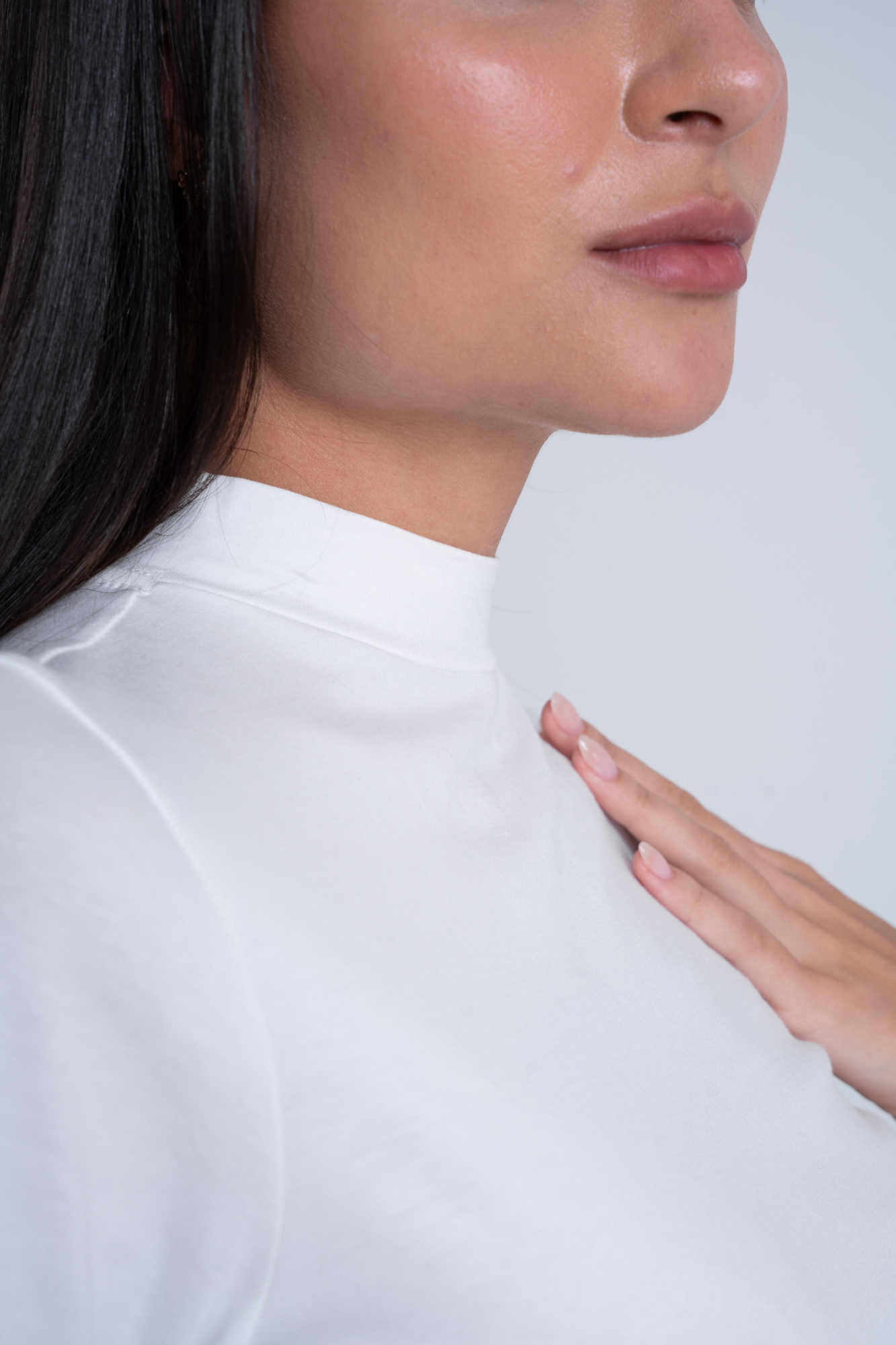 Camiseta Moon Basics Gola Alta Off-white