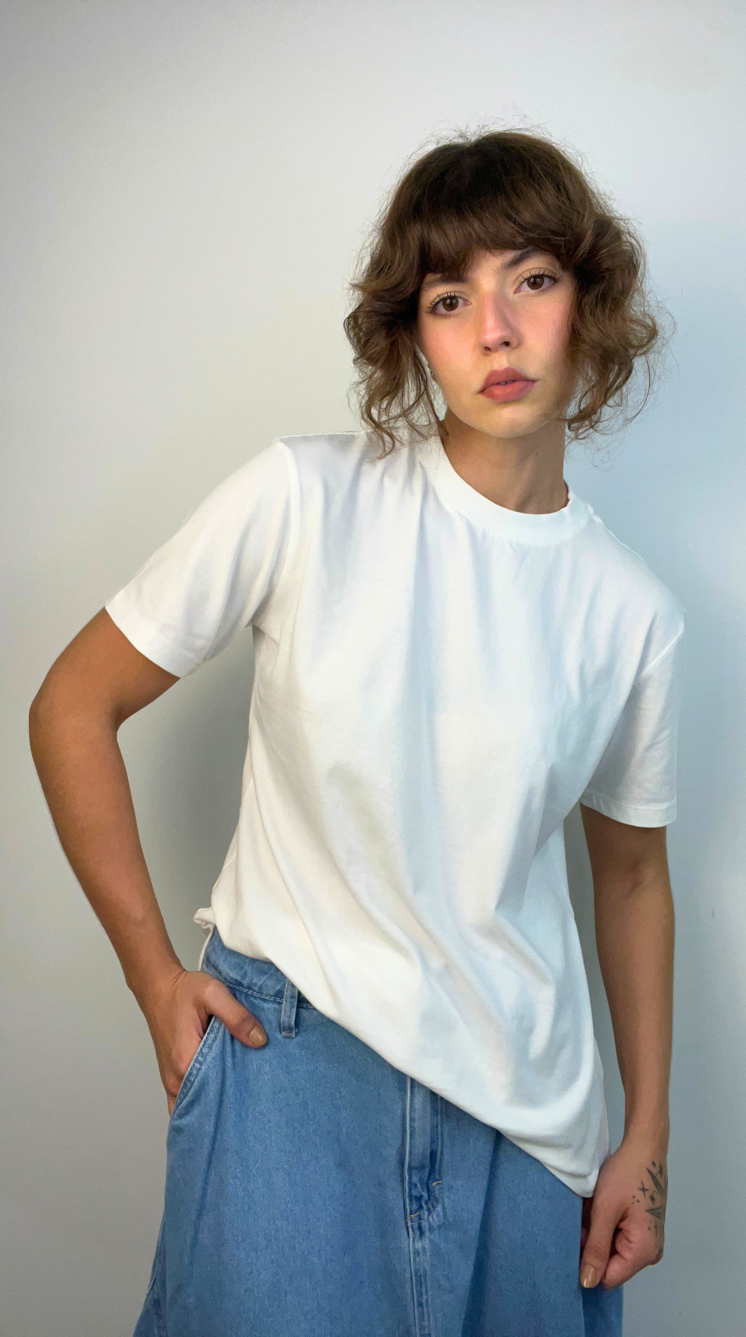 Camiseta Douz Lilia Oversized Off White