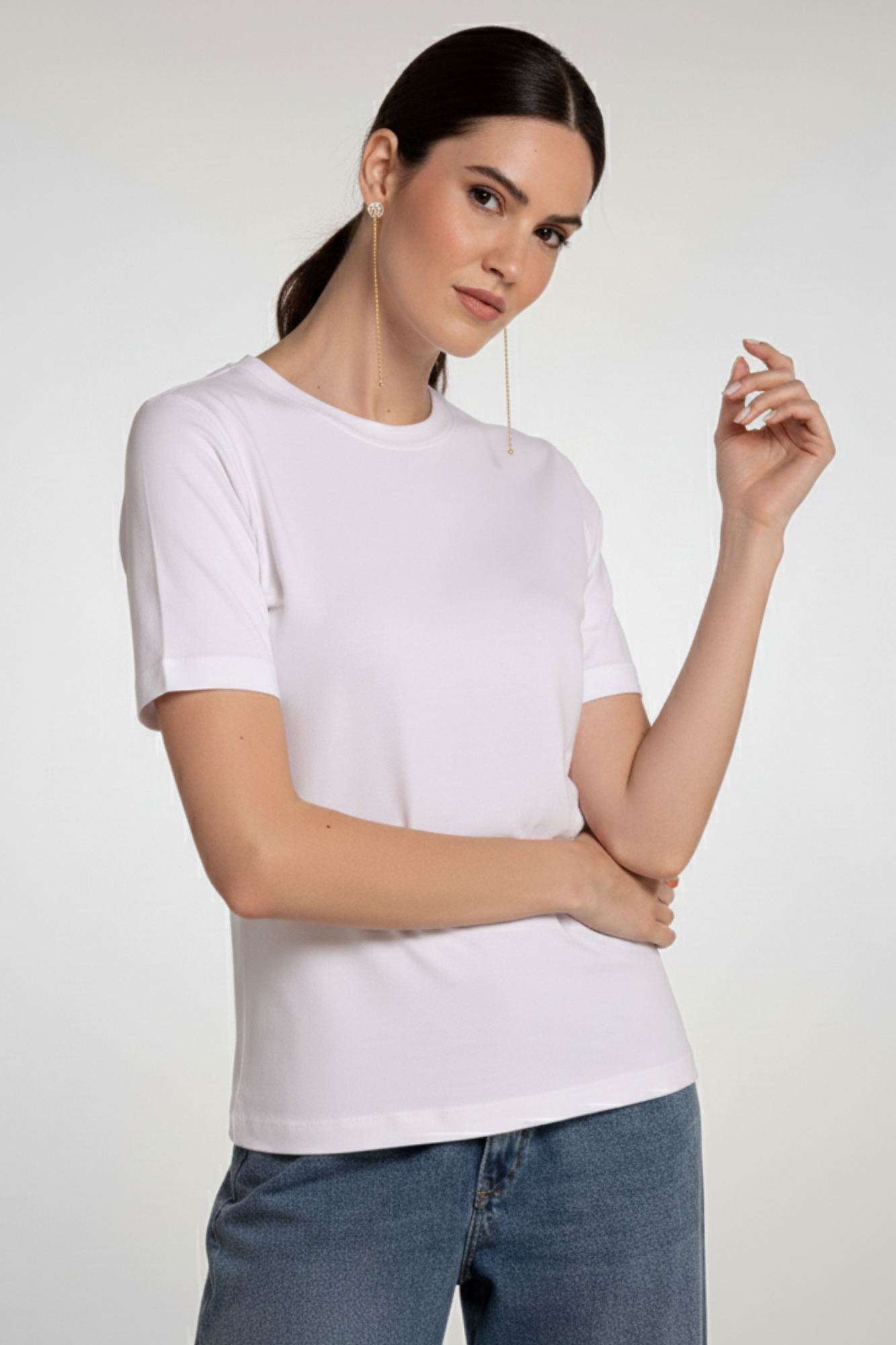 Camiseta Lisa New Moon Gola O Branca