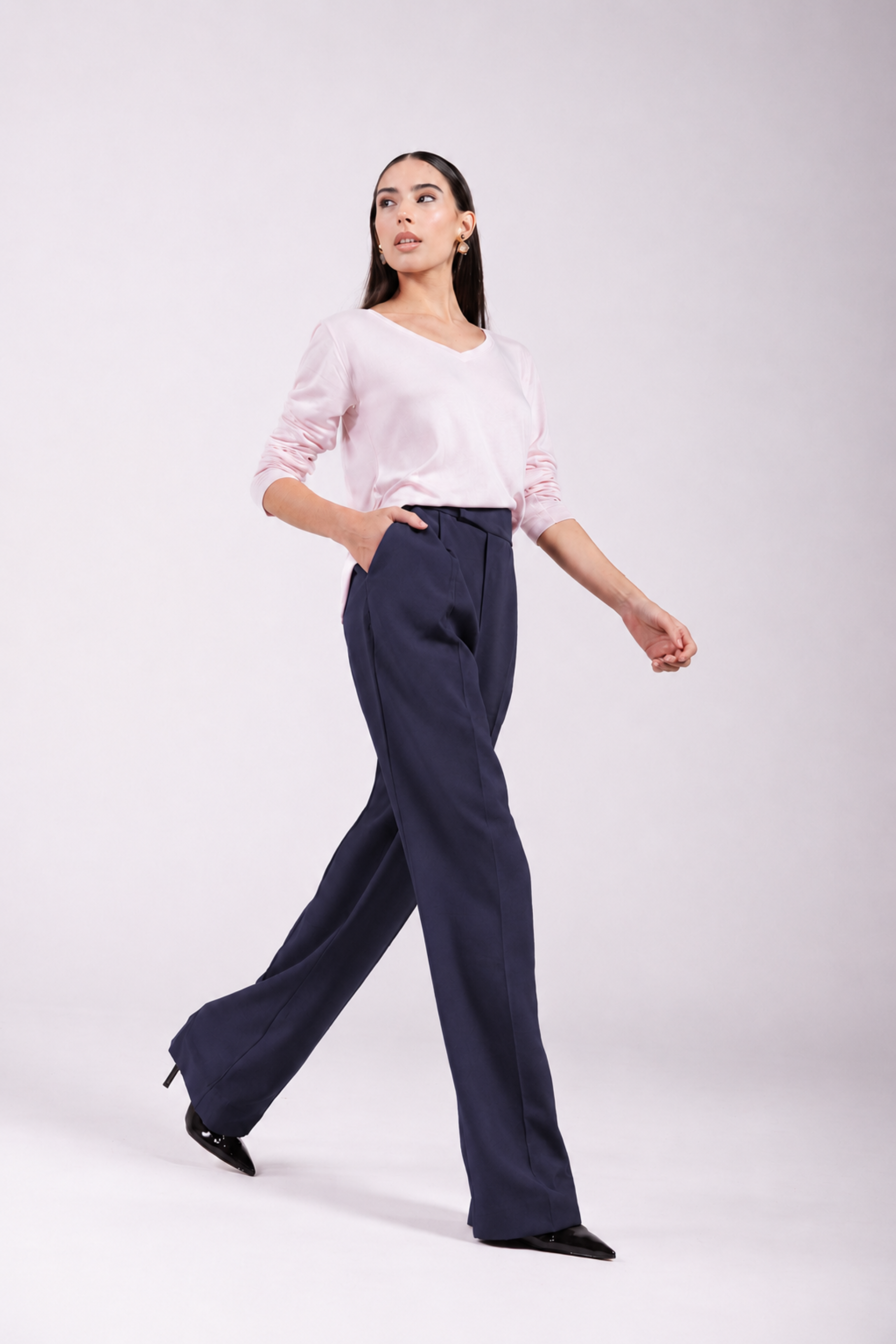 Calça Alfaiataria Moon Azul Marinho