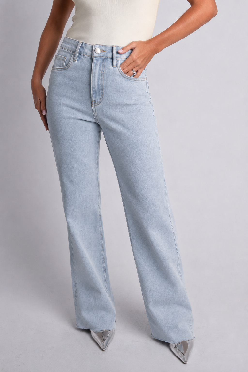 Calça Jeans Reta Moon Light Blue