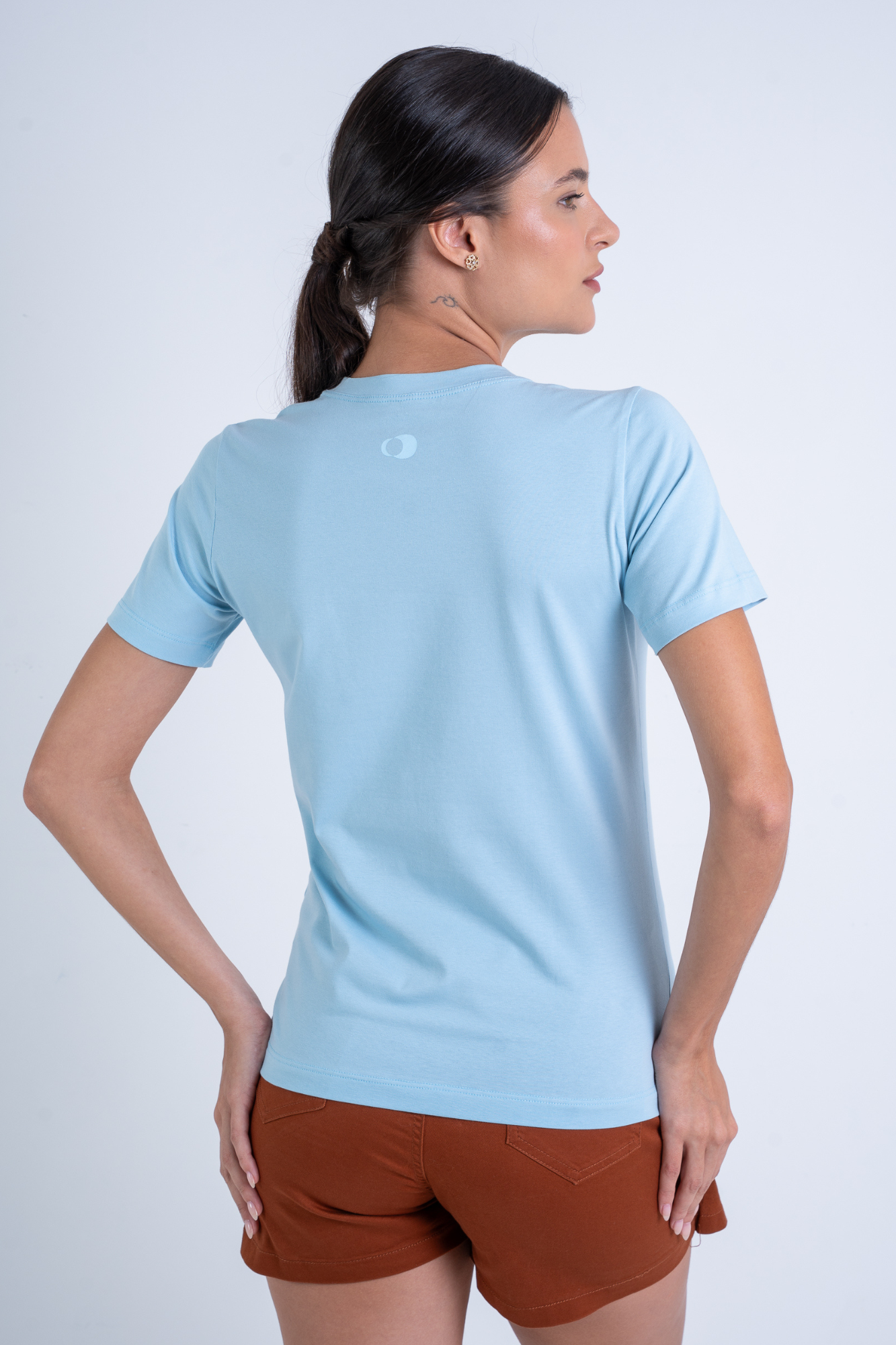 Camiseta Lisa New Moon Gola O Azul Céu