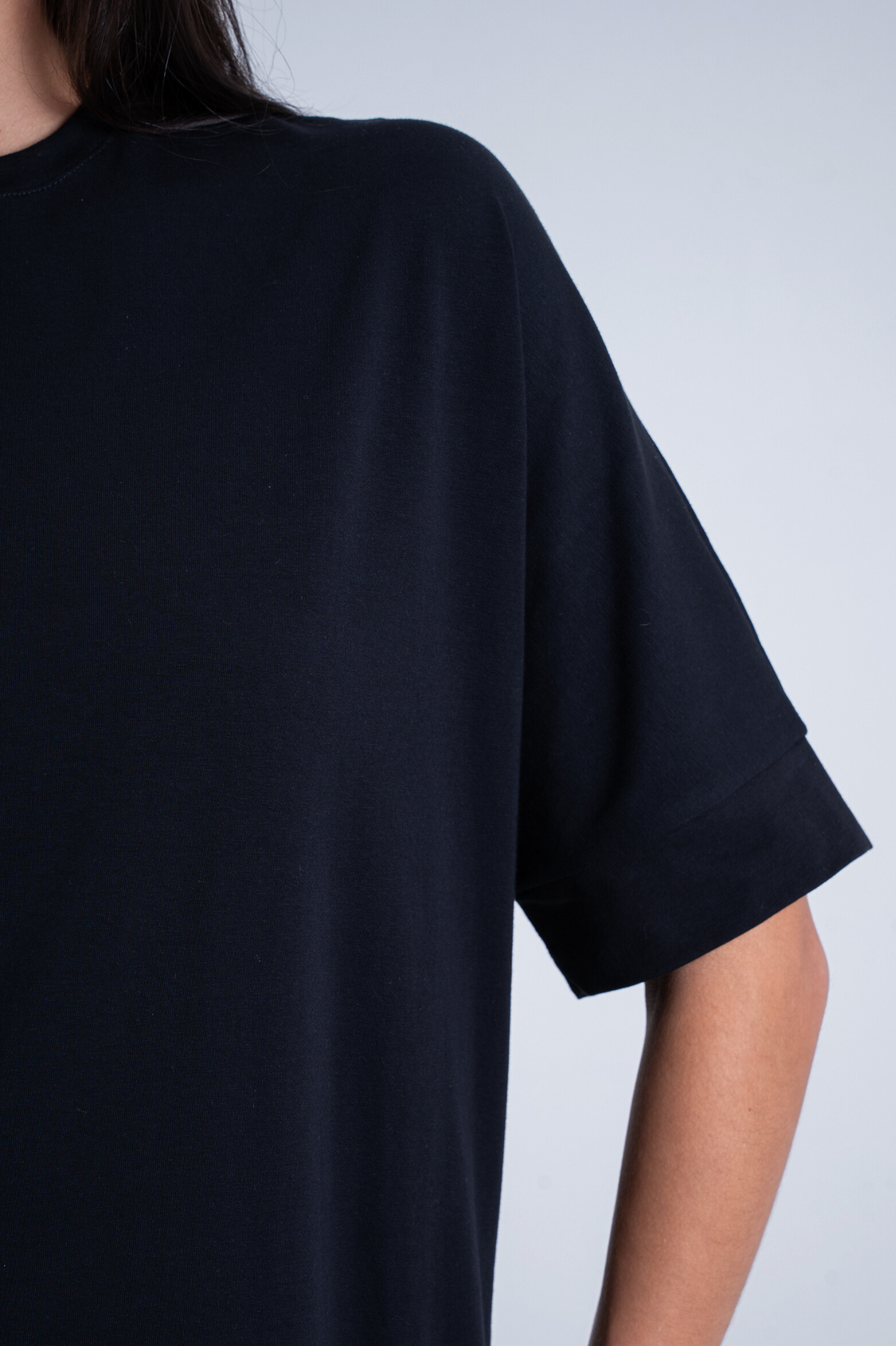 Camiseta Moon Oversized Gola O Preta