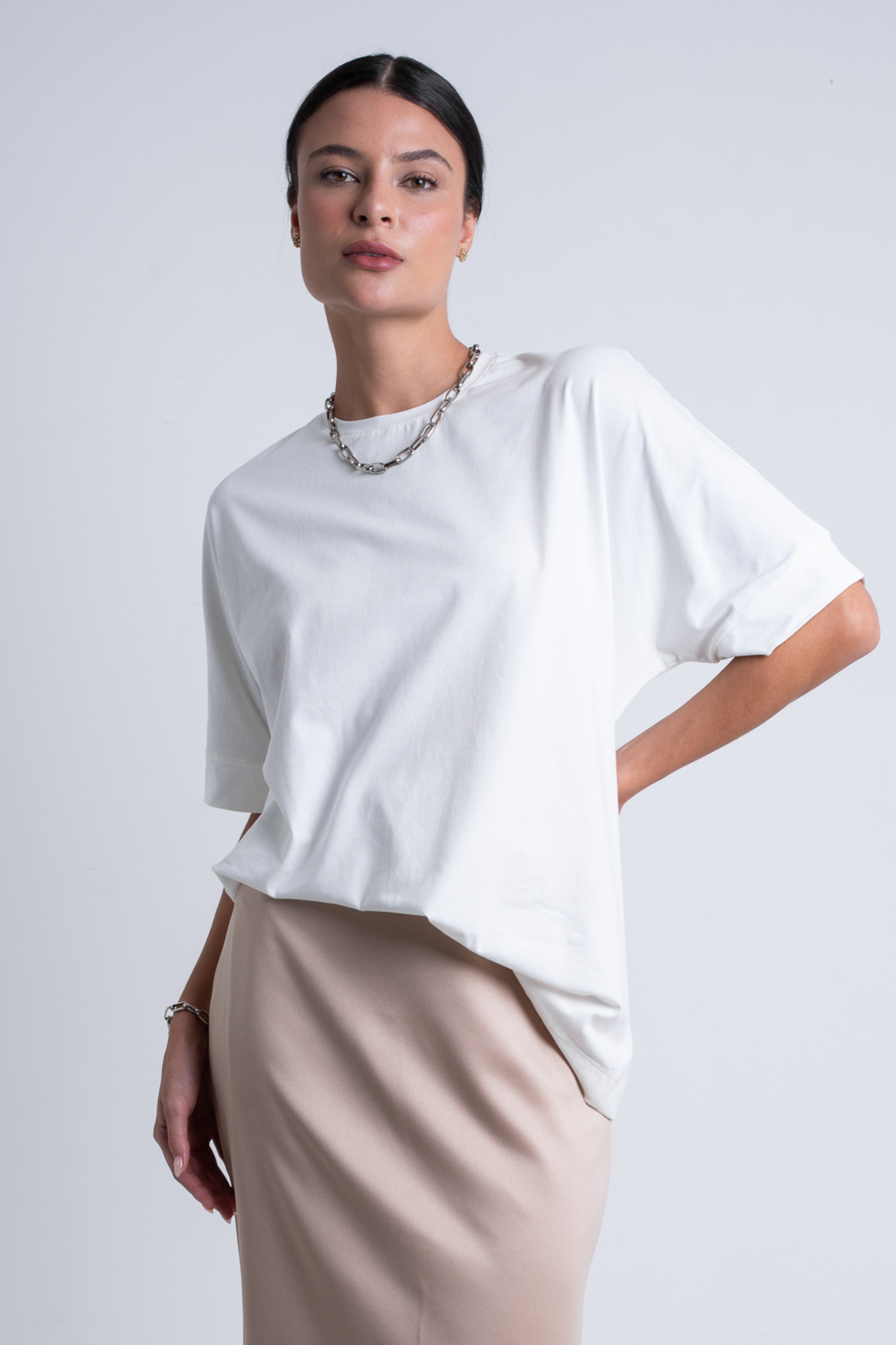 Camiseta Moon Oversized Gola O Off-white