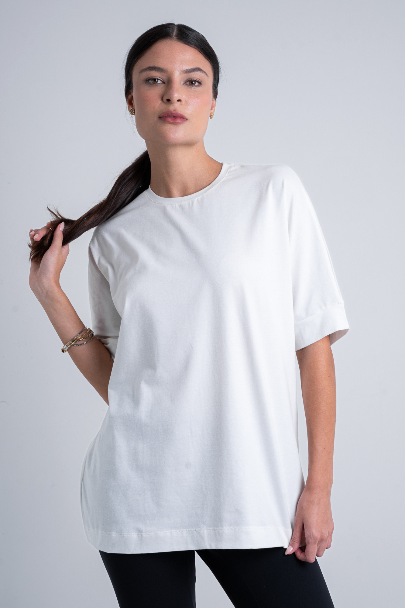 Camiseta Moon Oversized Gola O Off-white