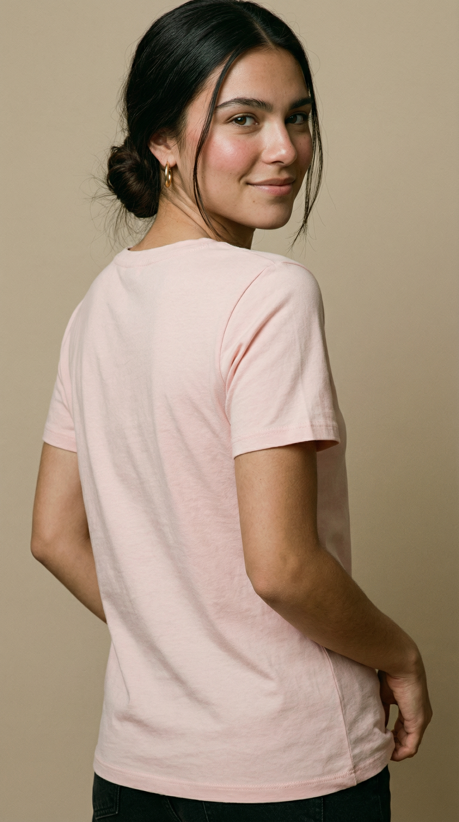 Camiseta Douz Manuela Rosa Areia