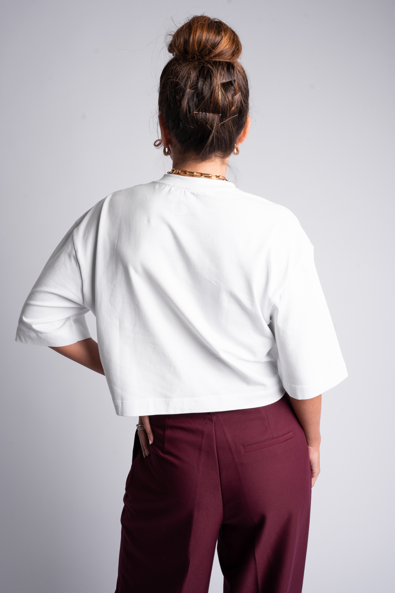 Camiseta Cropped Moon Gola O Branca