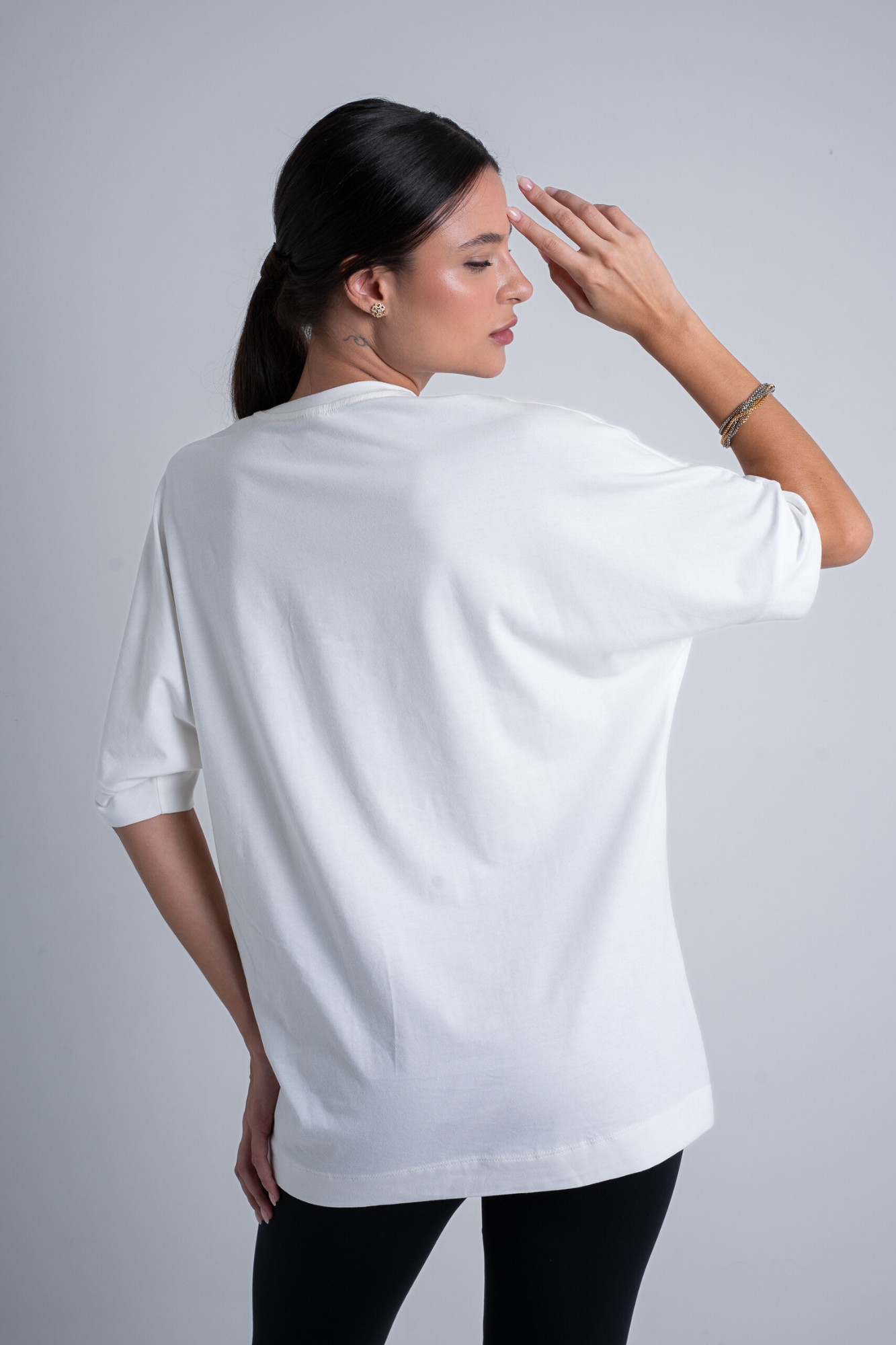 Camiseta Moon Oversized Gola O Off-white