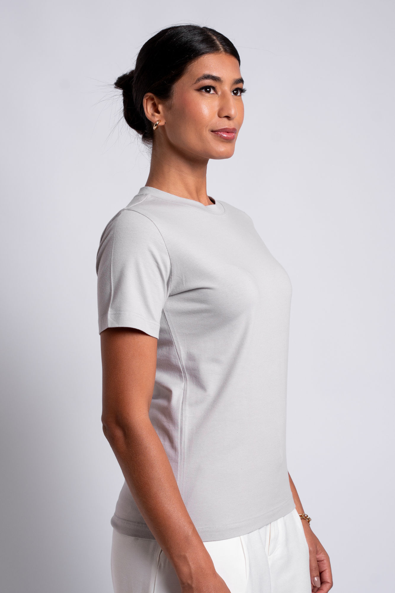 Camiseta Lisa New Moon Gola O Cinza