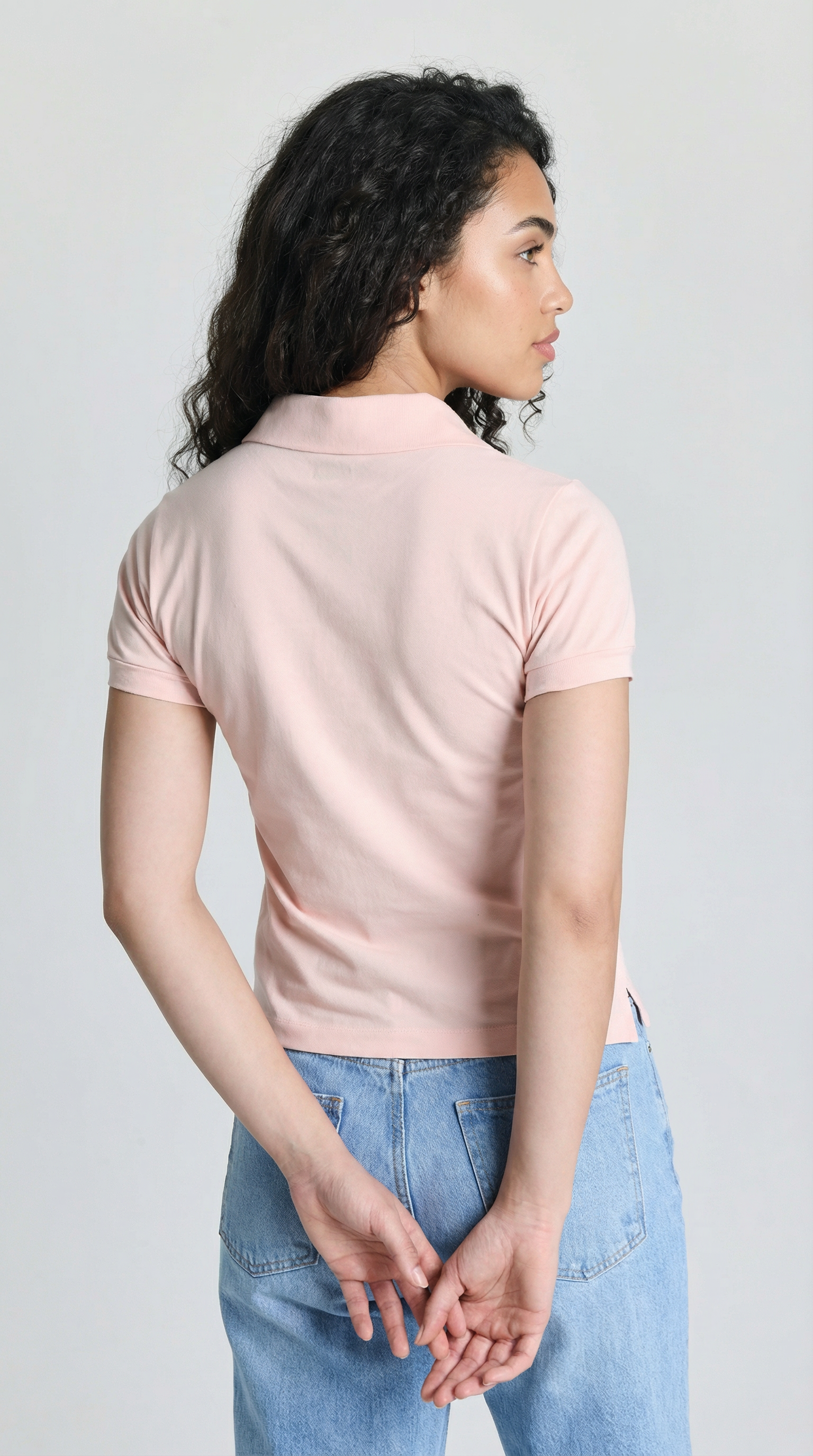 Camiseta Douz Elisabeth Gola Polo Rosa