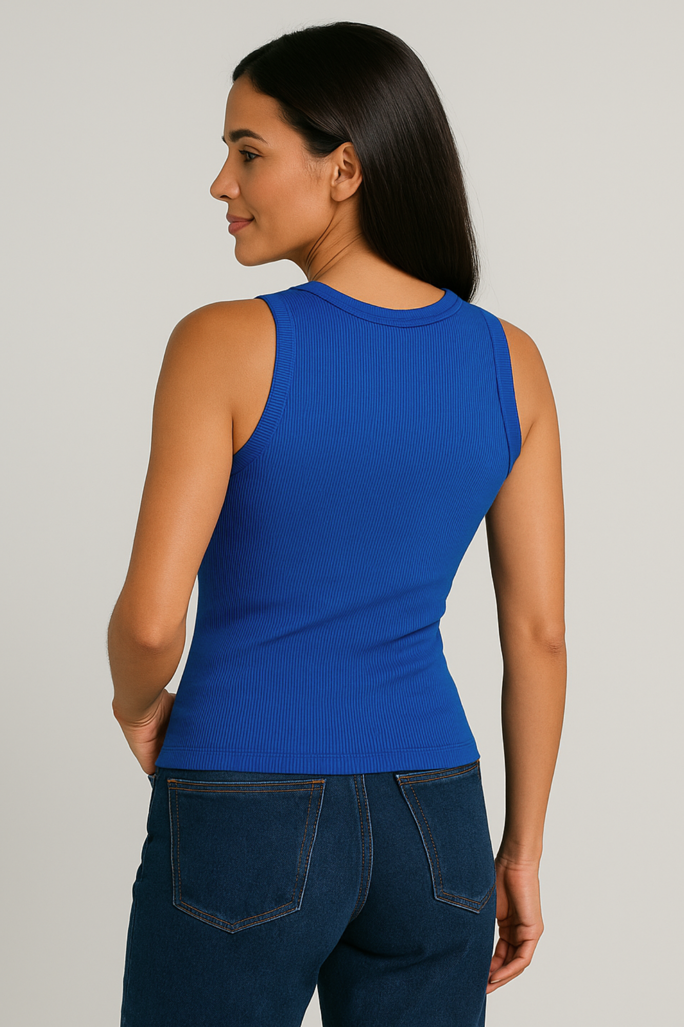Regata Canelada Moon Basics Gola U Azul