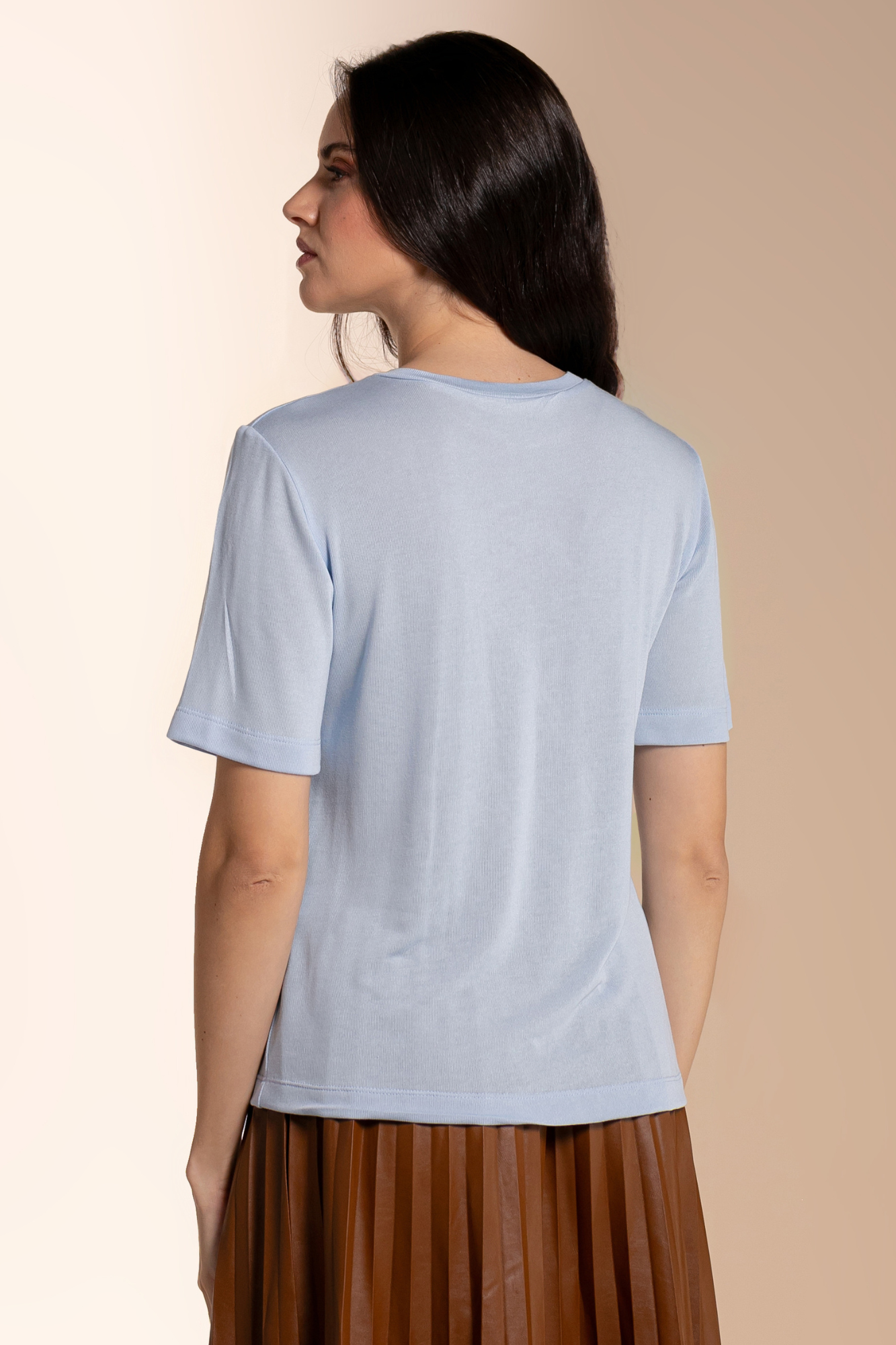 Camiseta Modal Moon Relax Gola O Azul Céu