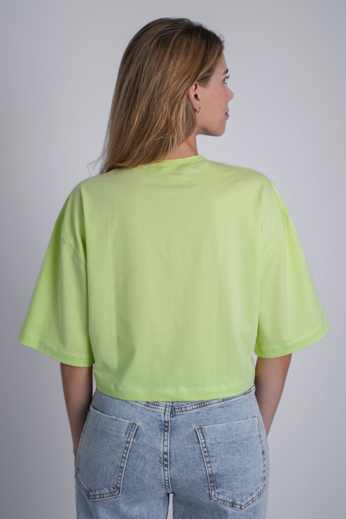 Camiseta Cropped Moon Gola O Verde Matcha