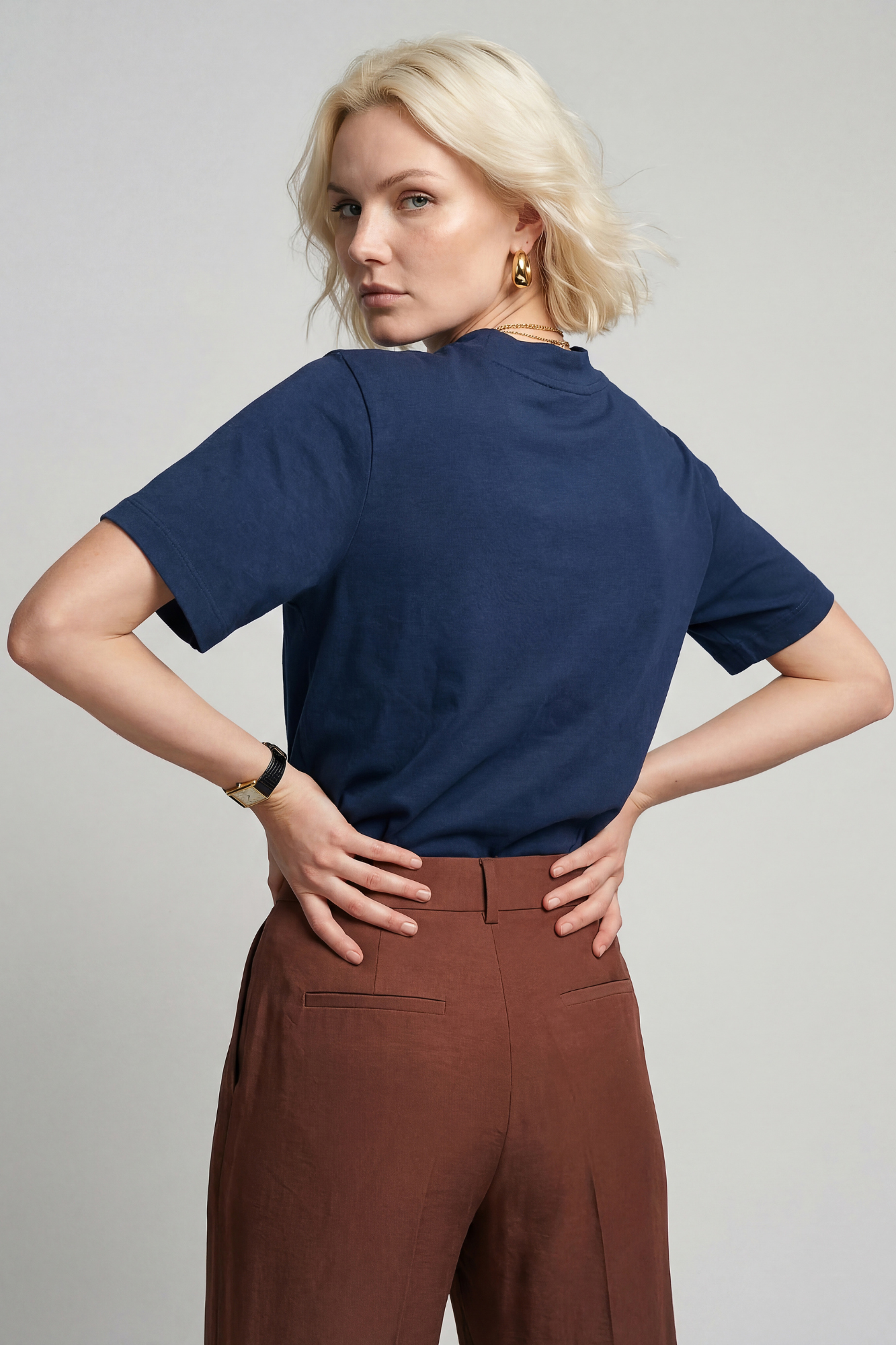 Camiseta Moon Gola Alta Marinho