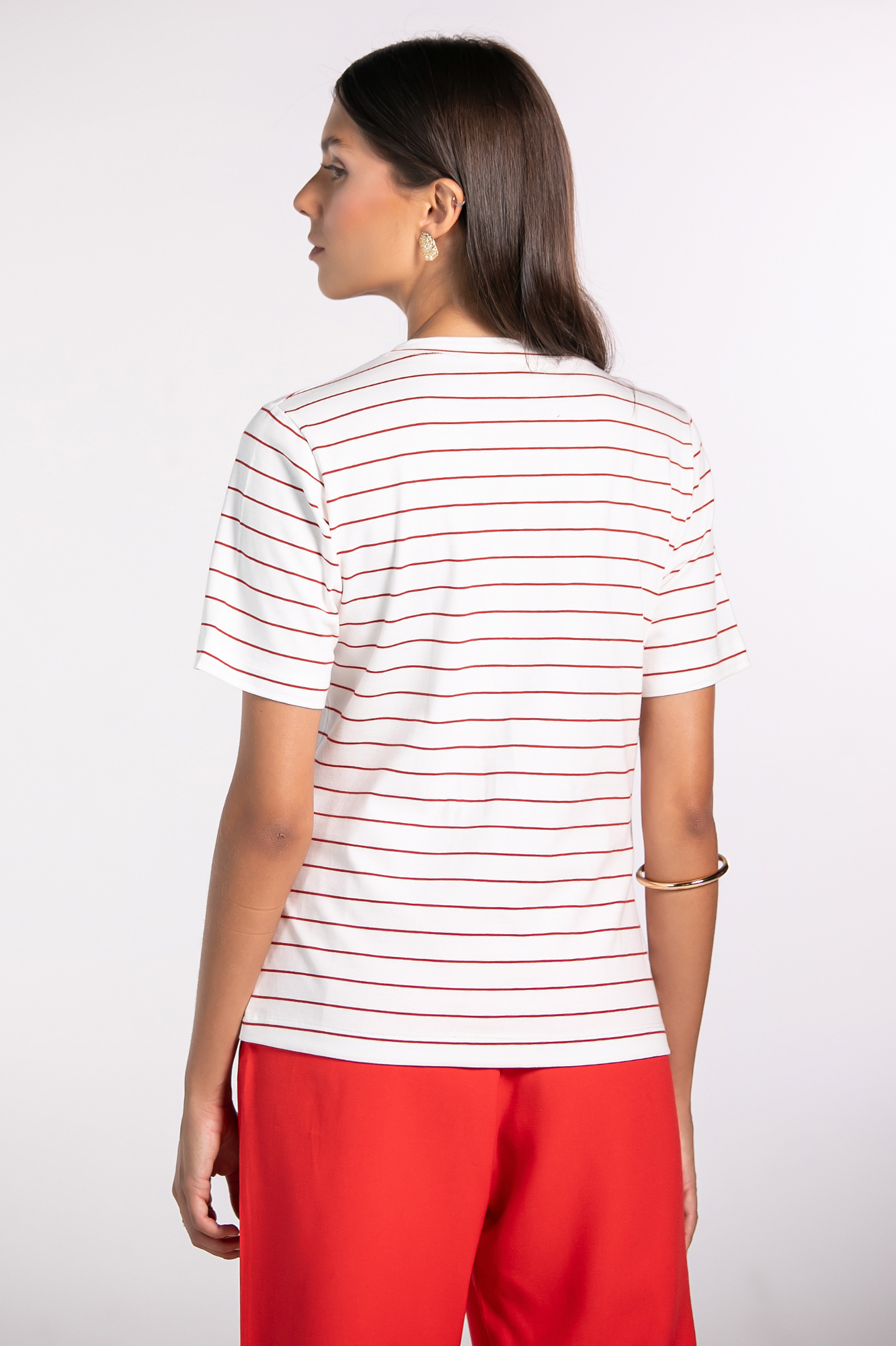 Camiseta New Moon Gola O Red Stripes