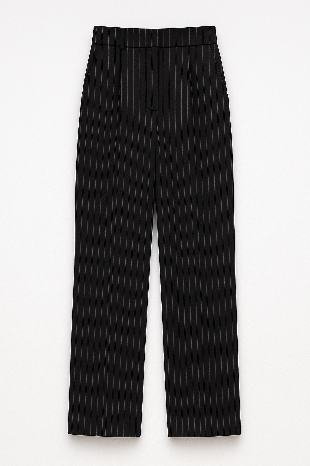 Calça Alfaiataria Moon Risca de Giz Preta
