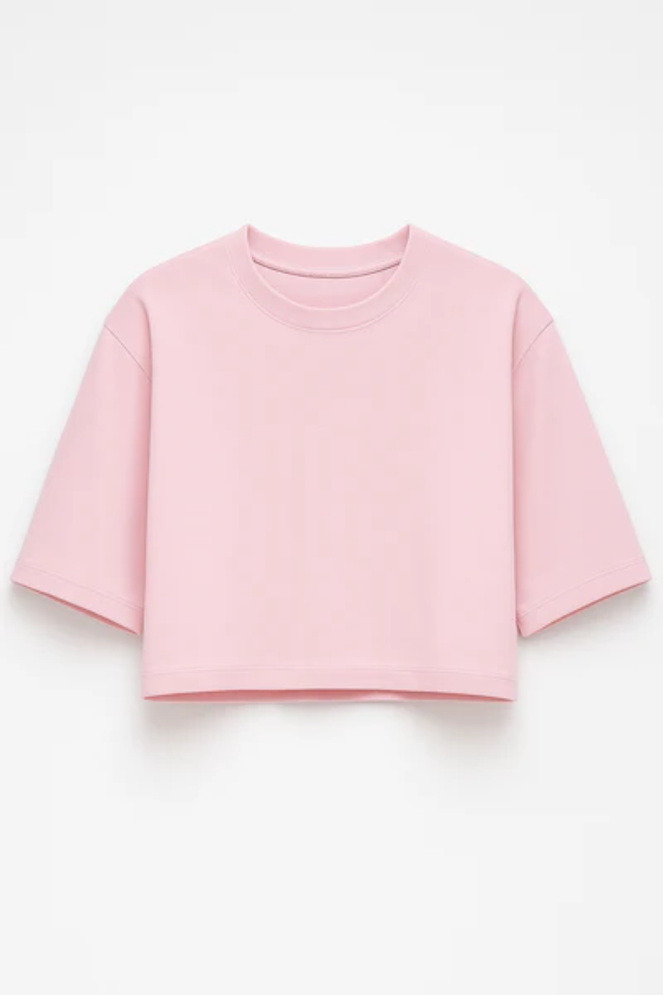 Camiseta Cropped Moon Gola O Cotton Pink