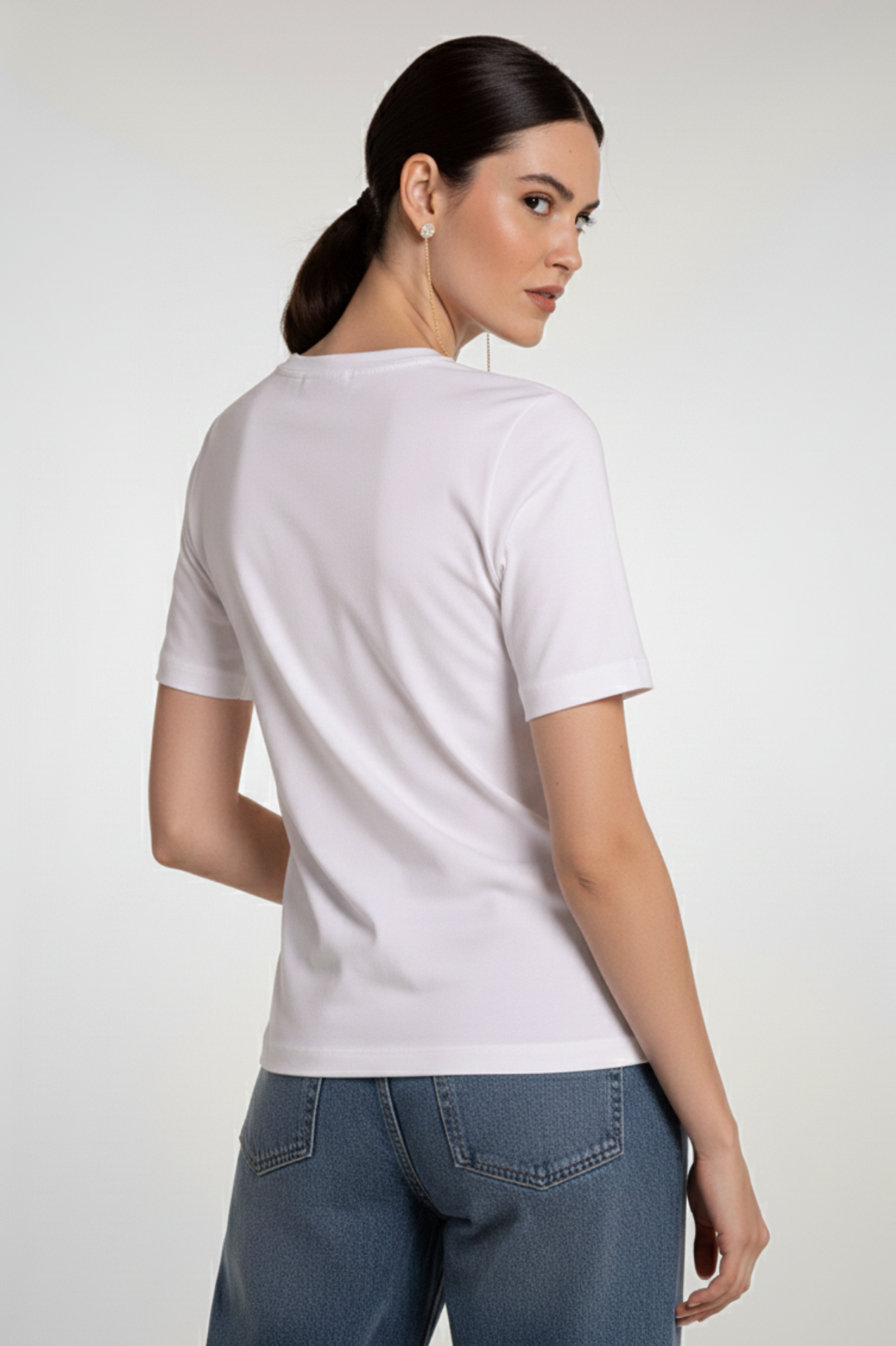 Camiseta Lisa New Moon Gola O Branca