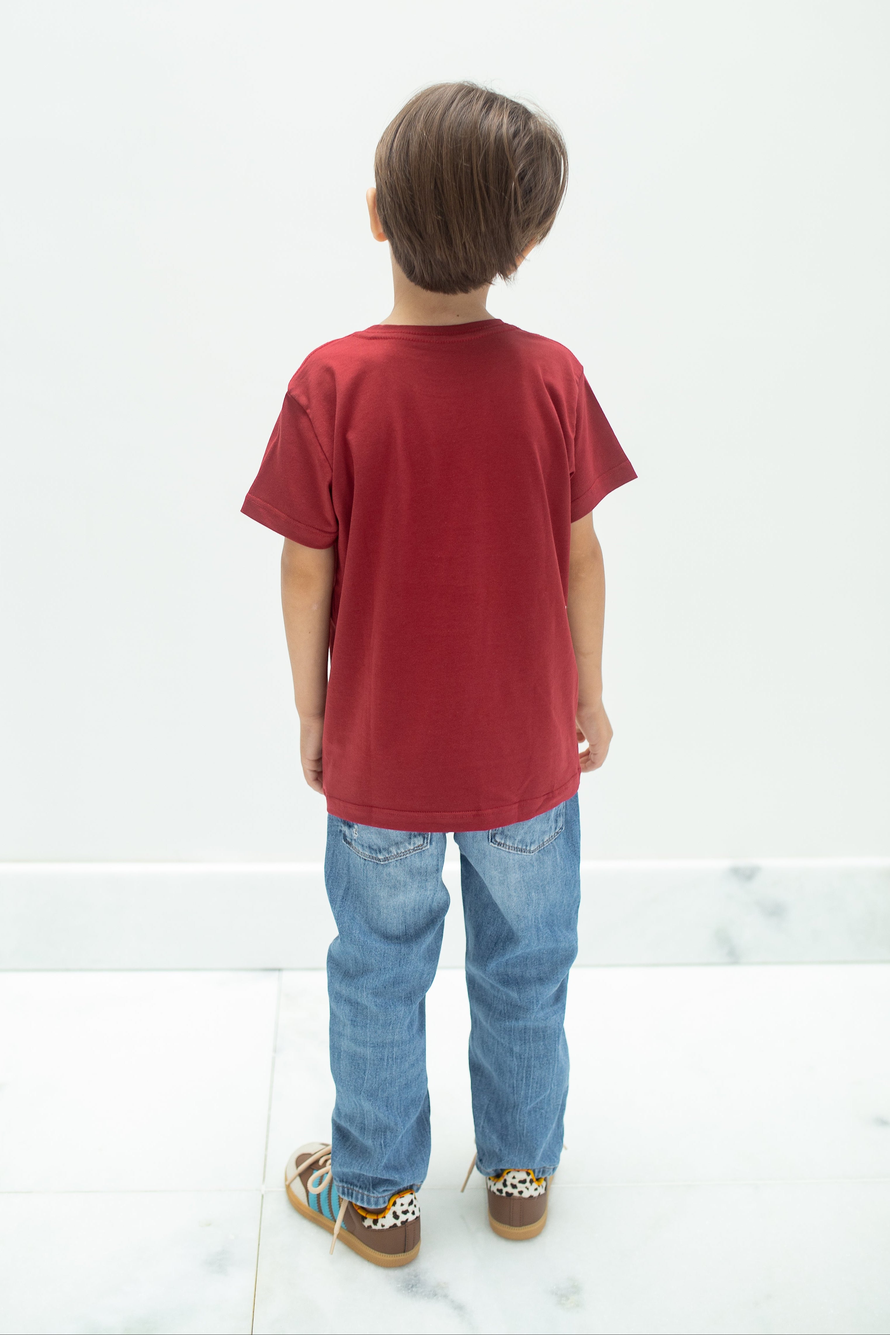 Camiseta Douz Infantil Raphael Bordô