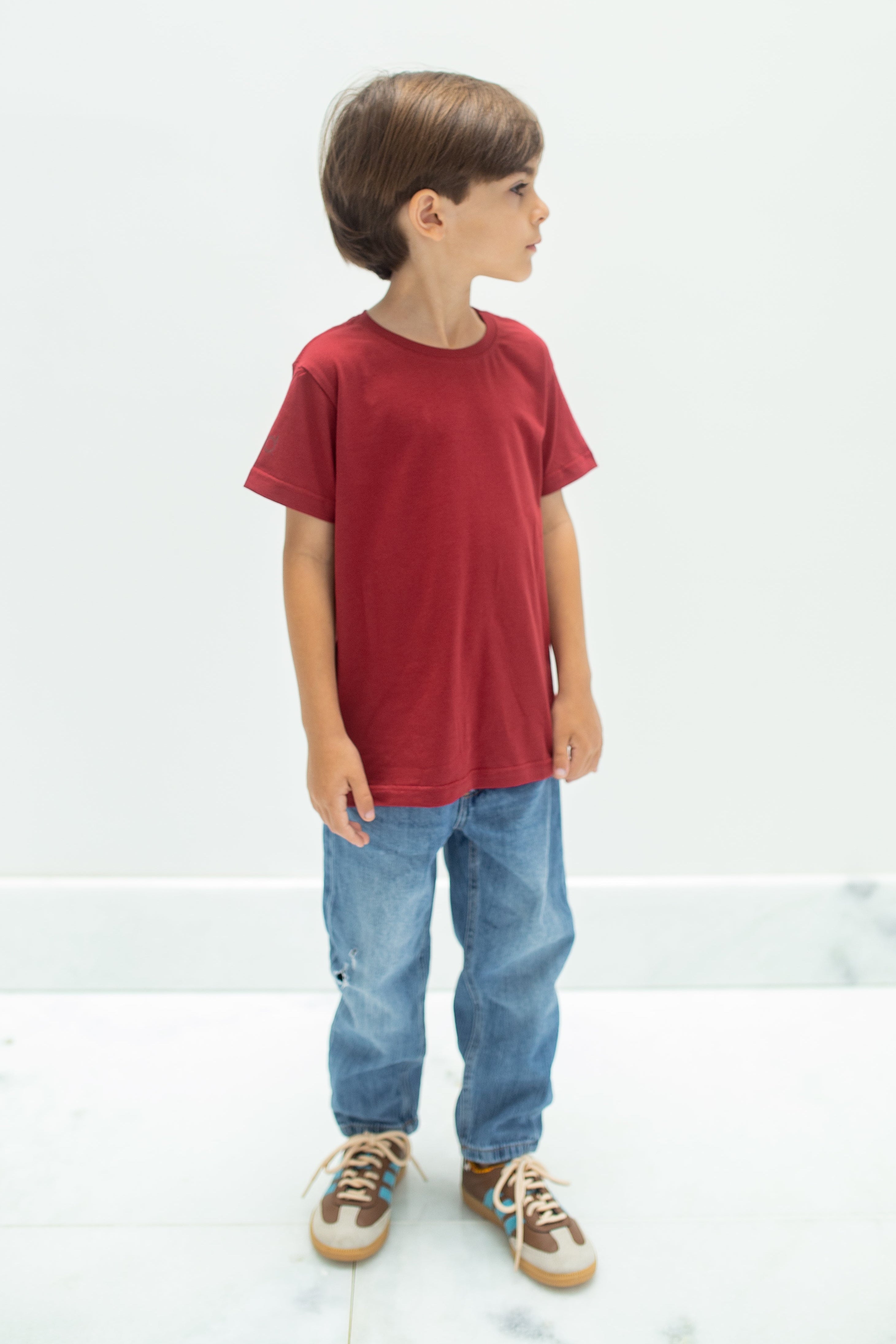 Camiseta Douz Infantil Raphael Bordô