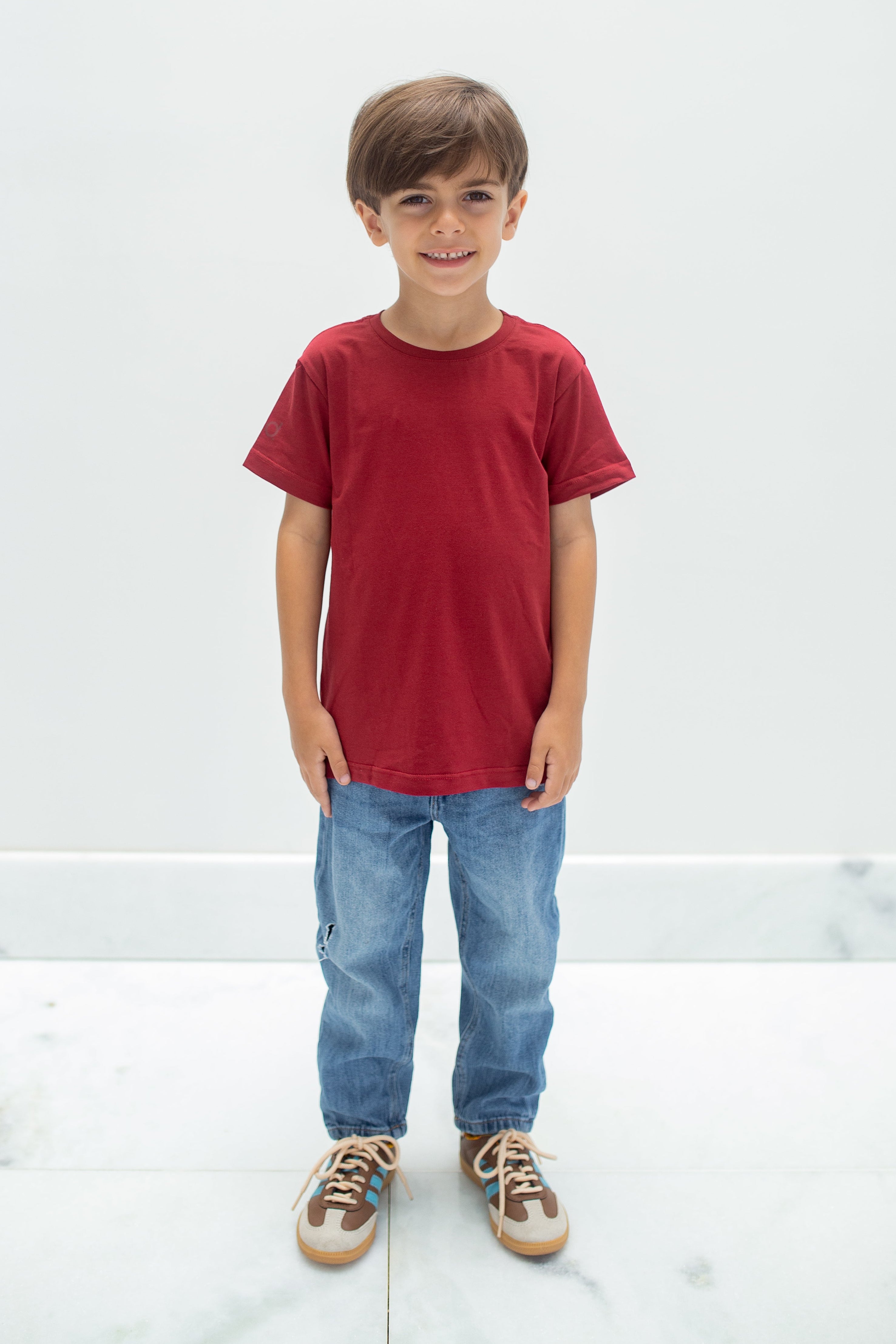 Camiseta Douz Infantil Raphael Bordô