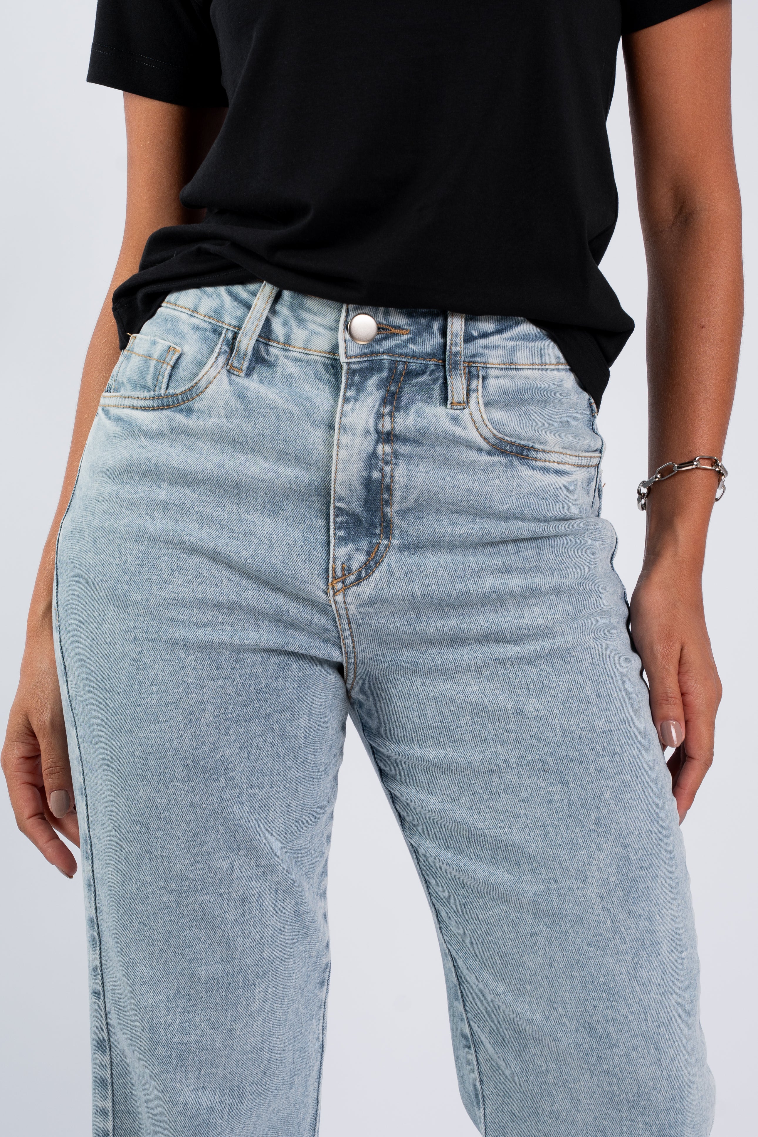 Calça Jeans Reta Moon Light Blue