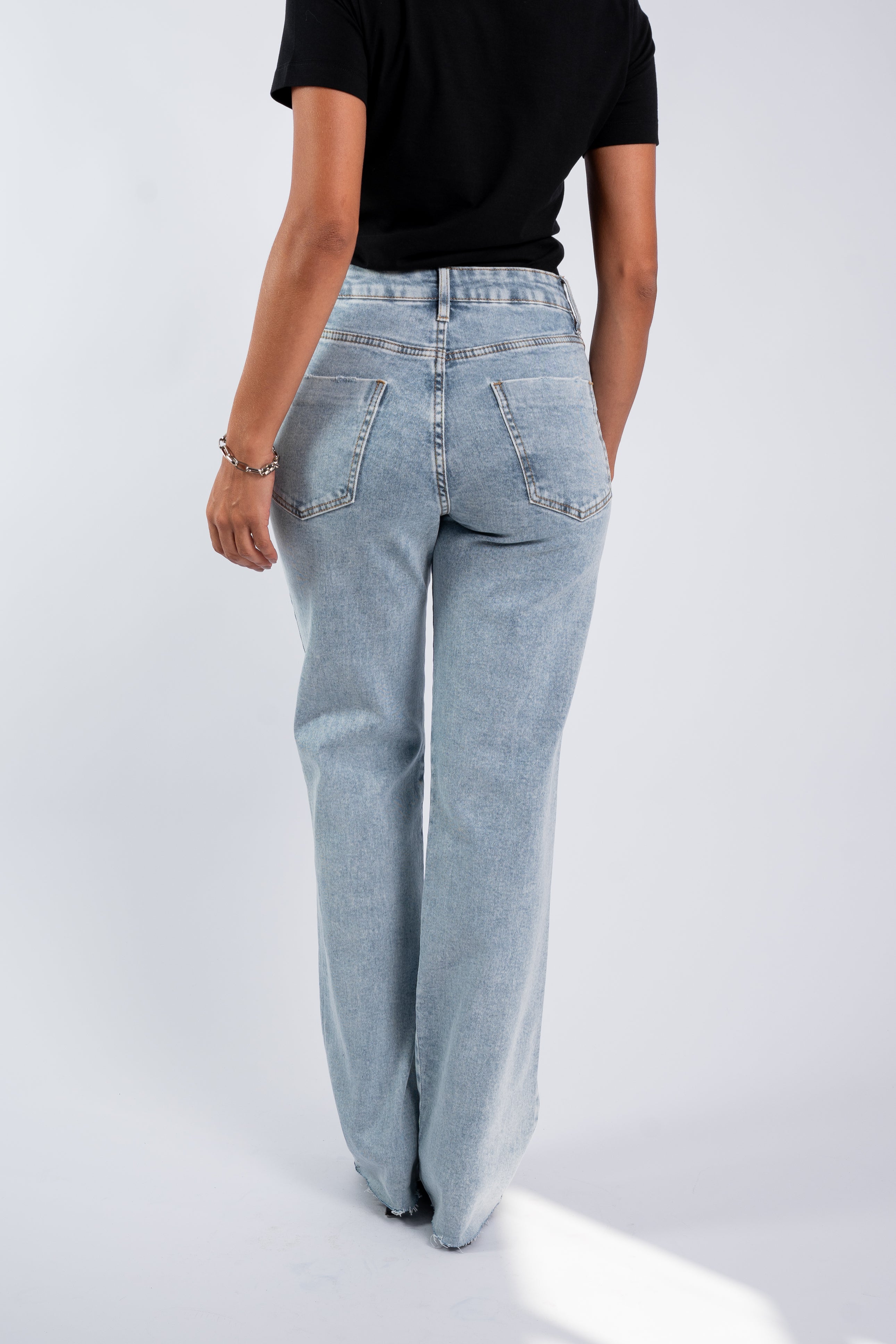 Calça Jeans Reta Moon Light Blue