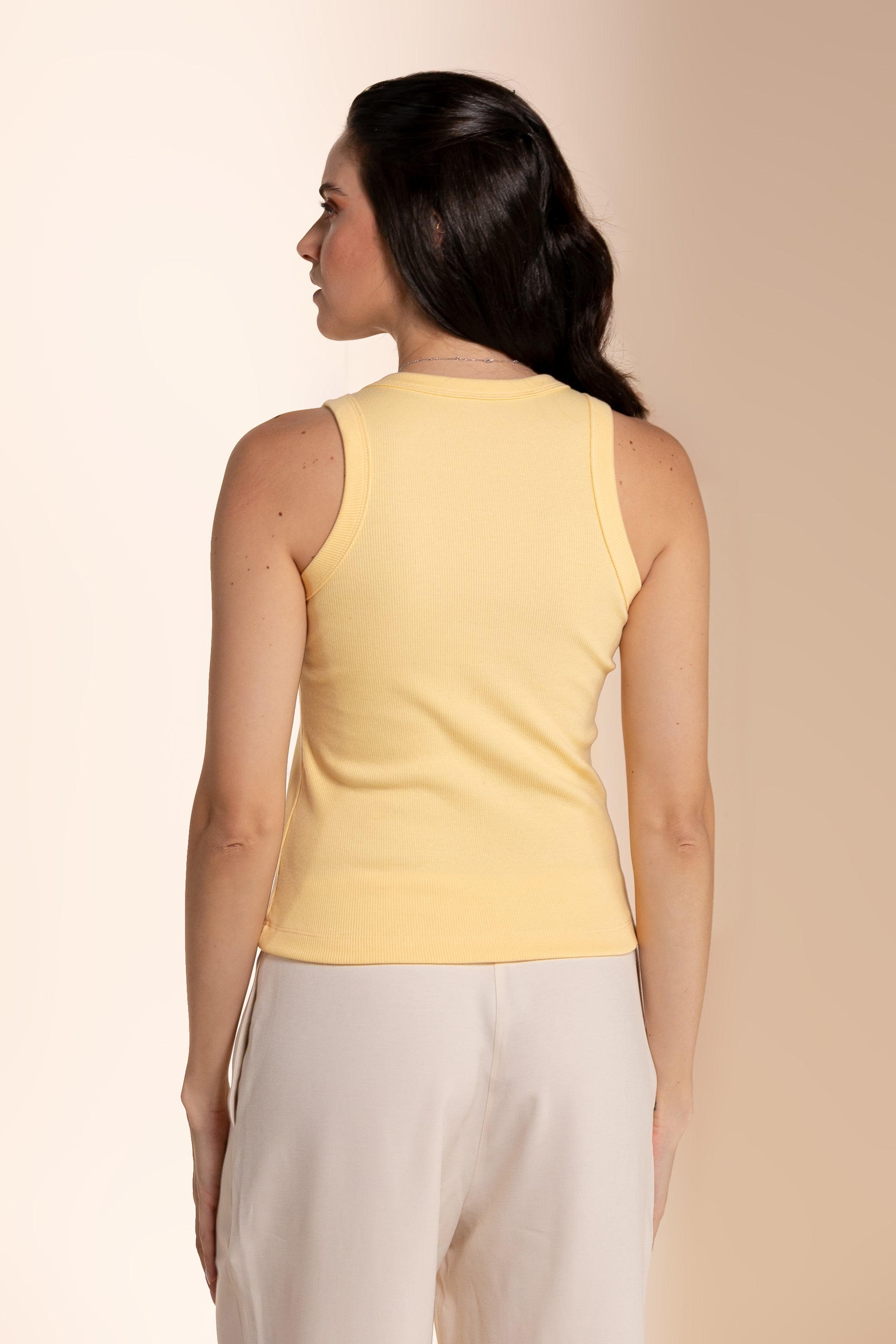 Regata Tradicional Moon Basics Gola U Amarelo Manteiga