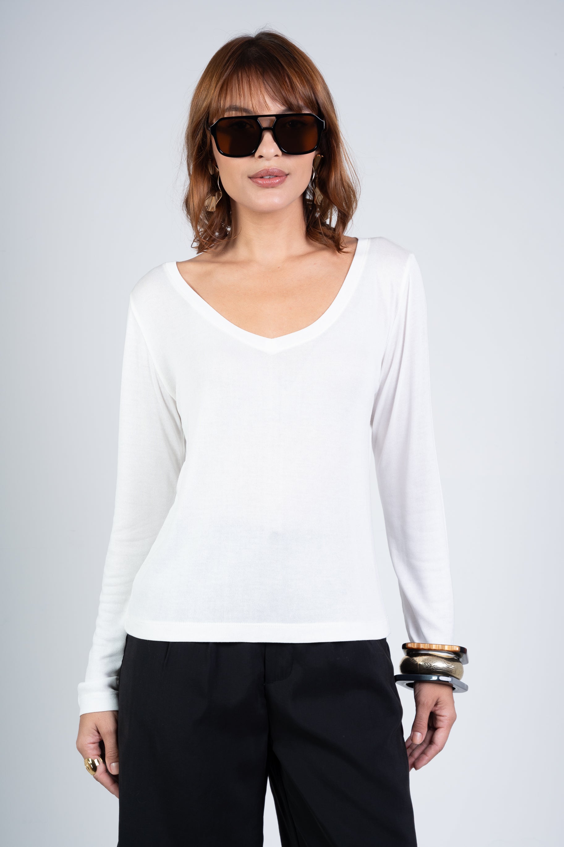 Blusa Modal Moon Relax Gola V Off-white