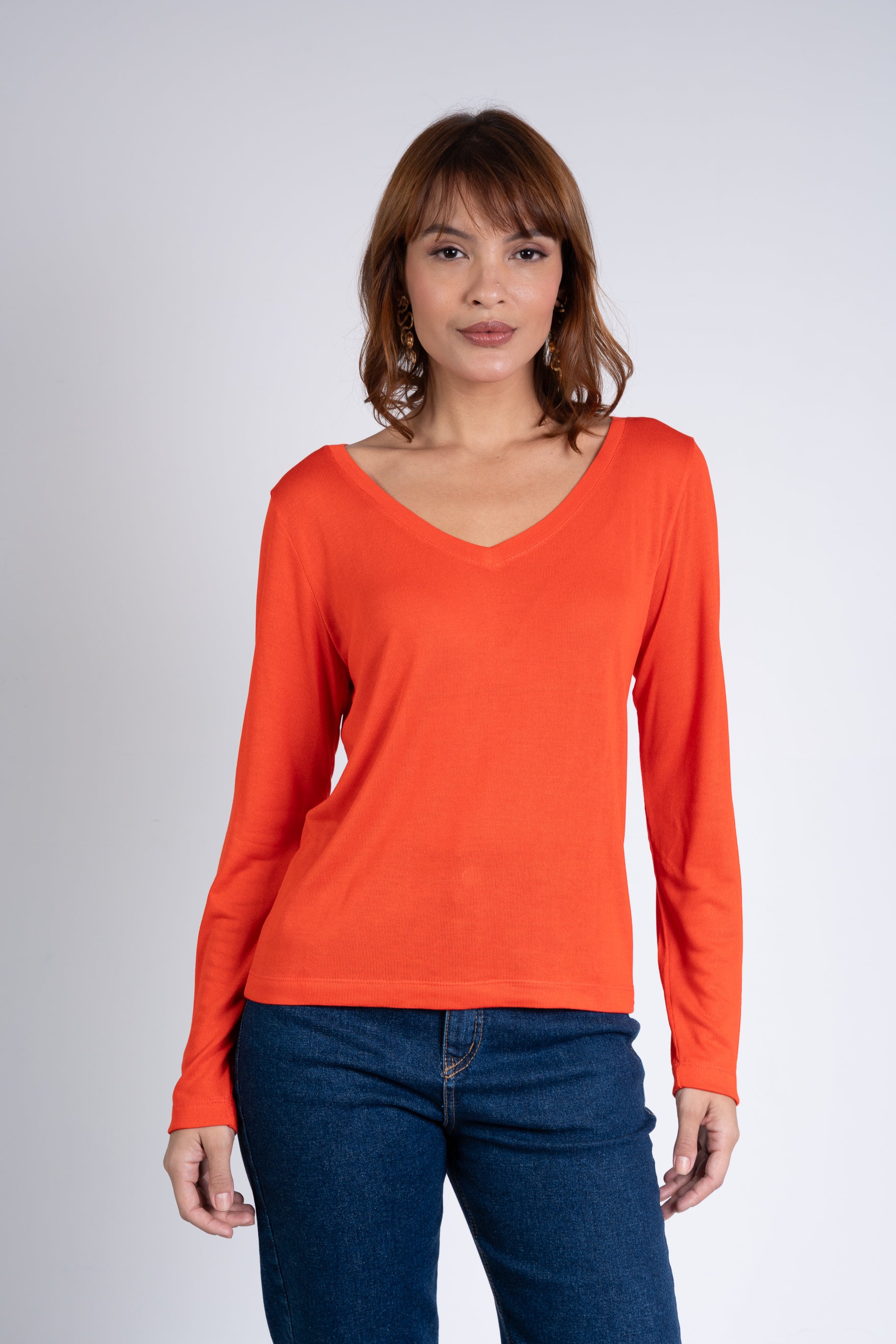 Blusa Modal Moon Relax Gola V Vermelha