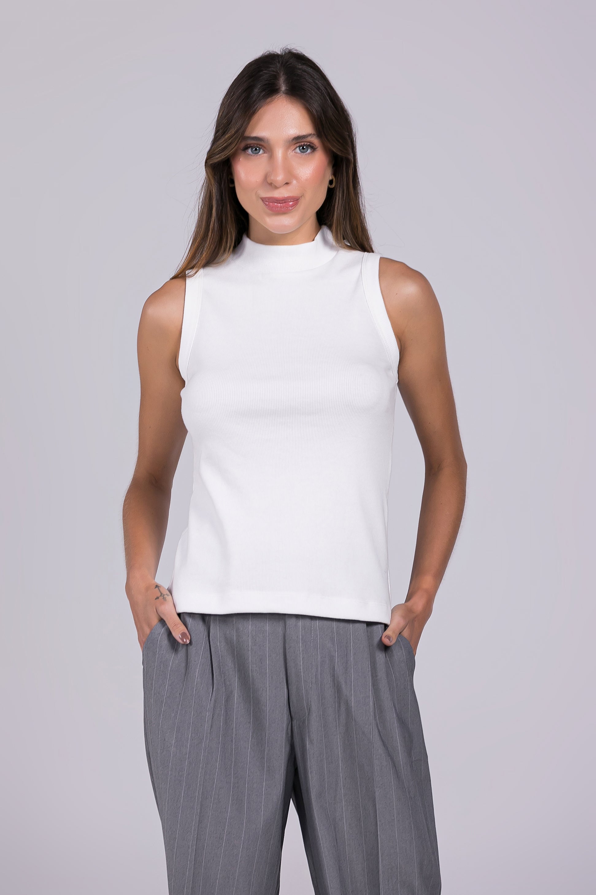 Regata Canelada Moon Gola Alta Off-white