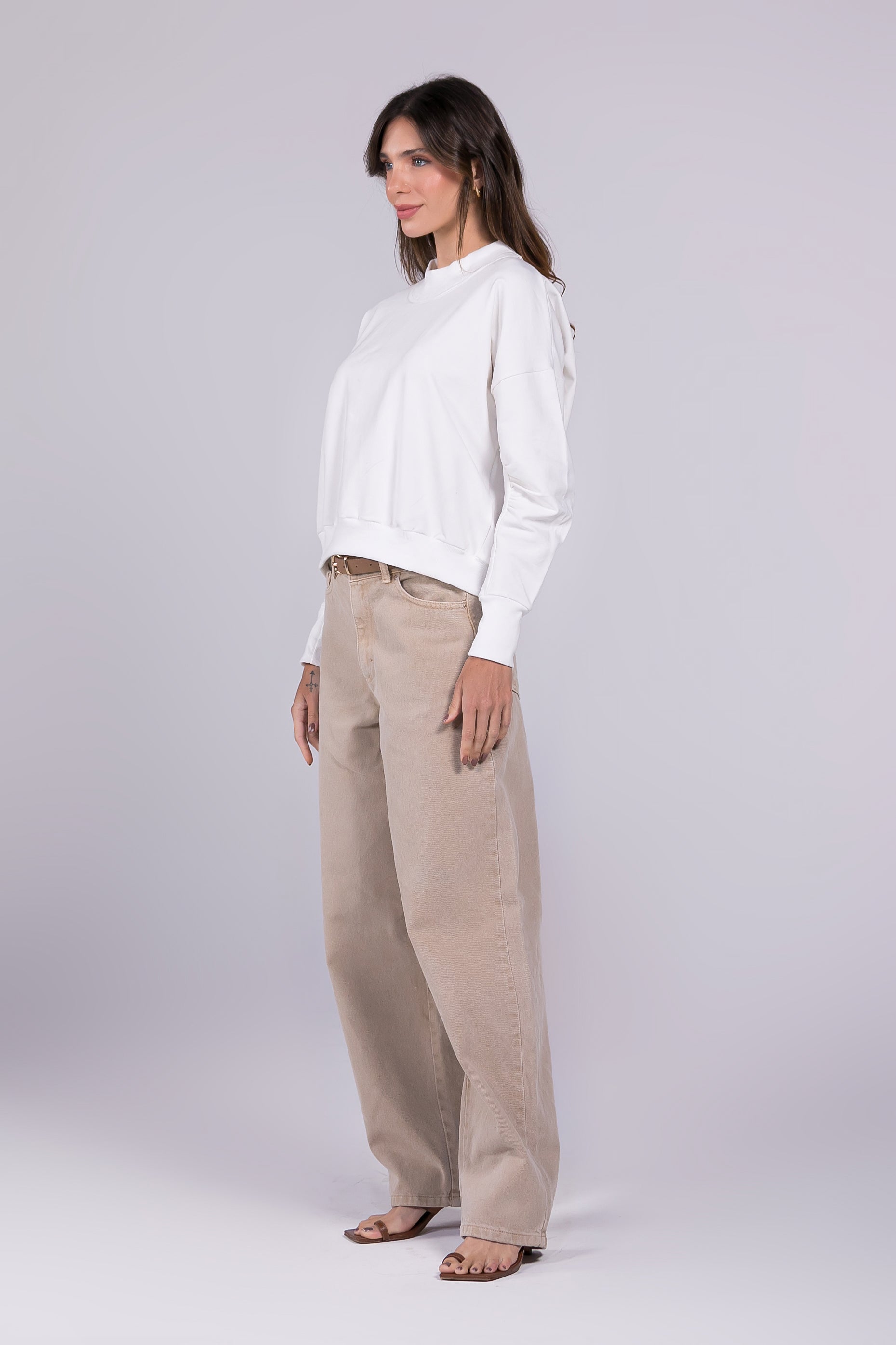 Moletom Moon Manga Franzida Off-white