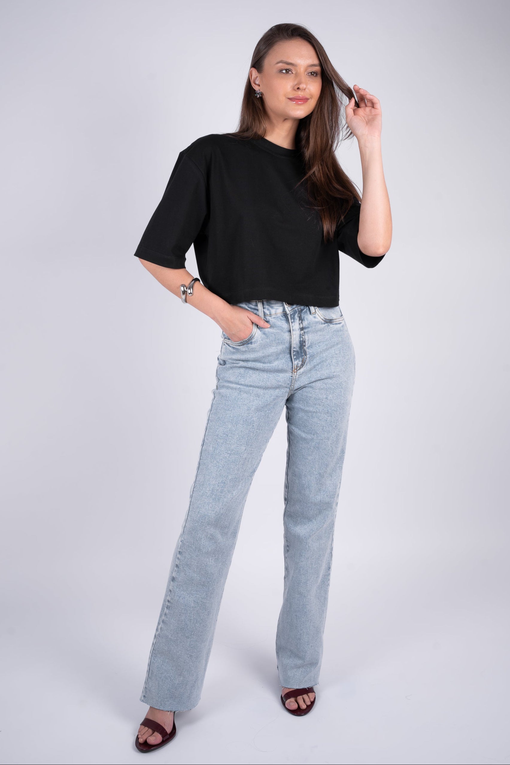 Calça Jeans Reta Moon Light Blue