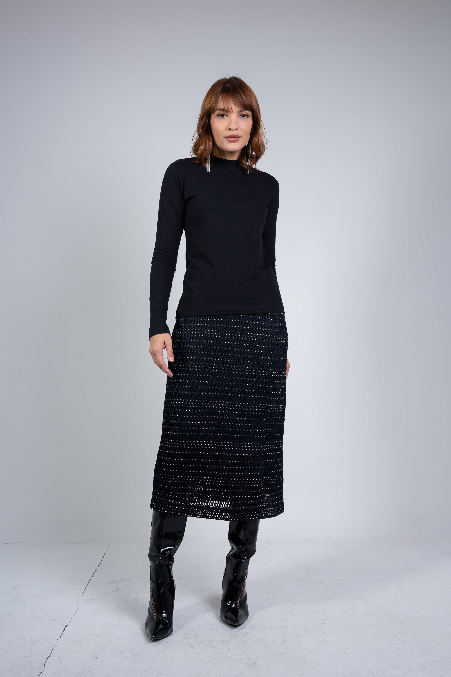 Blusa Moon Gola Média Preta