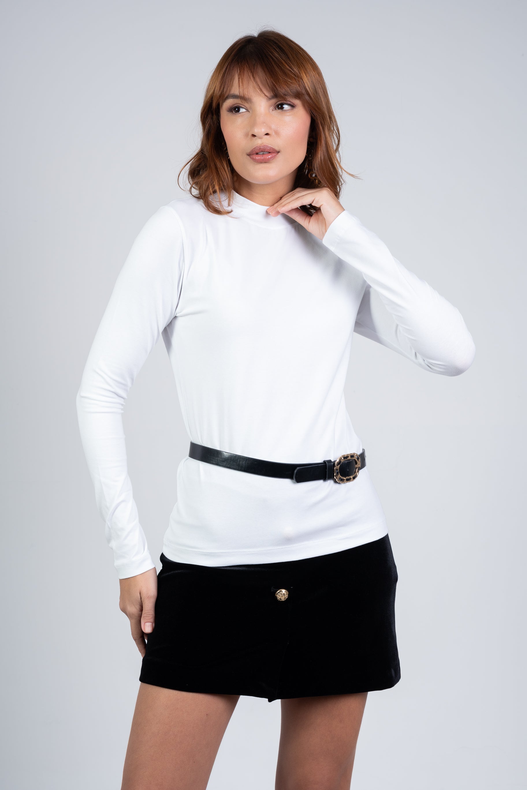 Blusa Moon Gola Média Branca