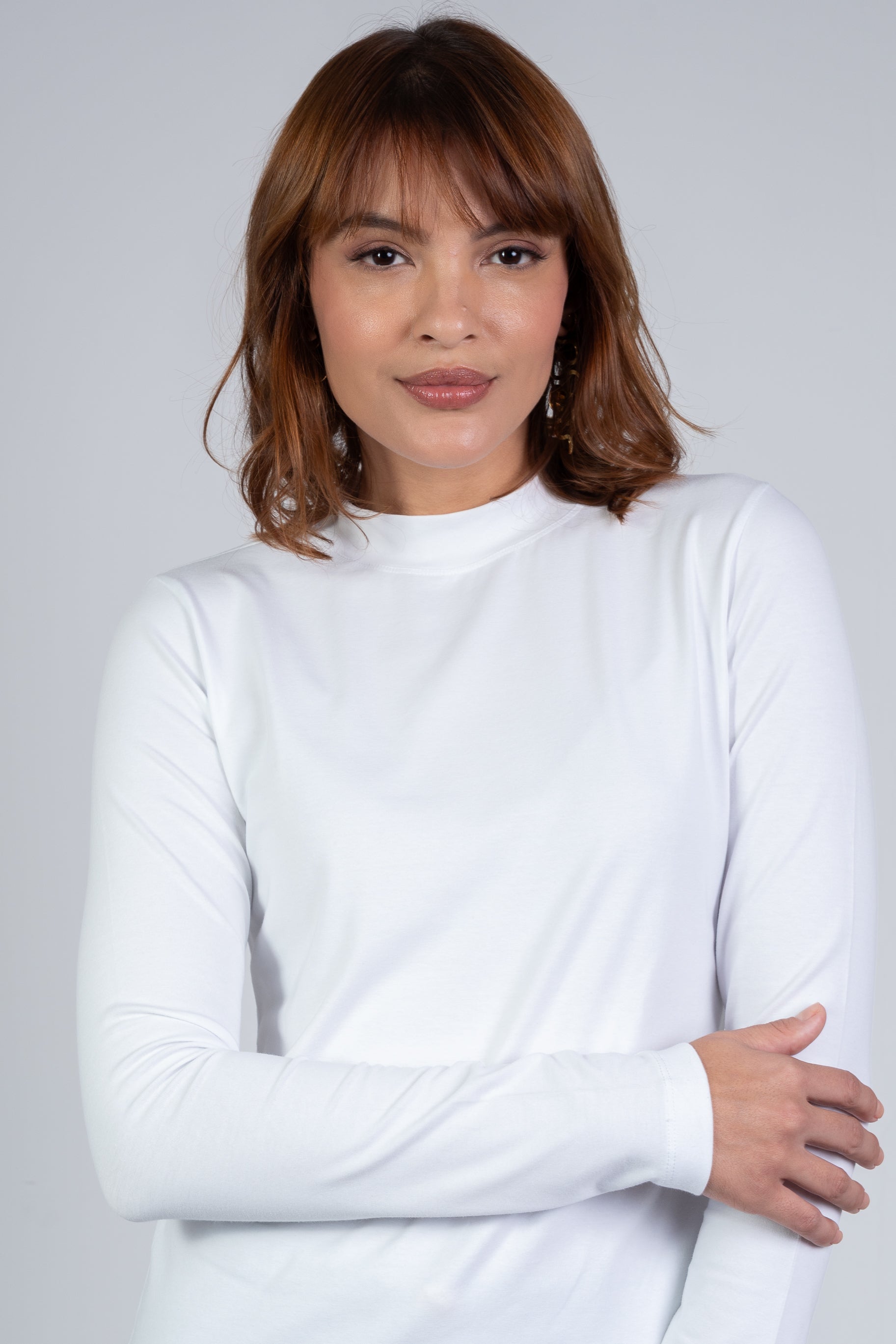 Kit Manga Longa Moon Gola Média Branca