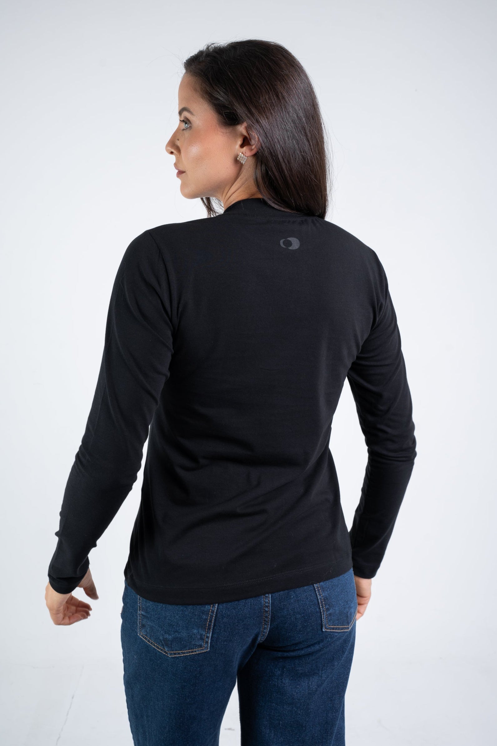 Blusa Moon Gola Média Preta