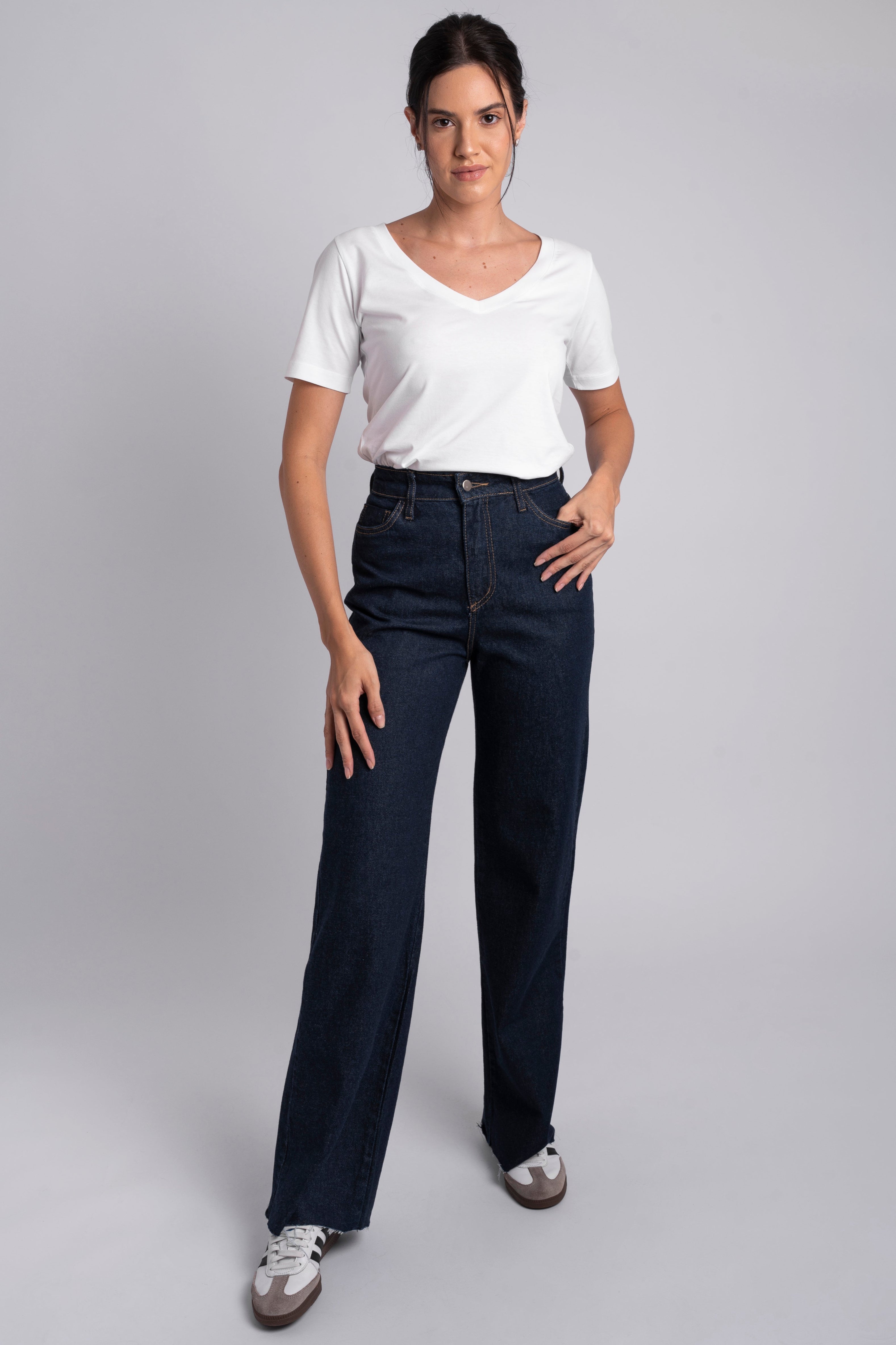Calça Jeans Moon Basics Dark Blue