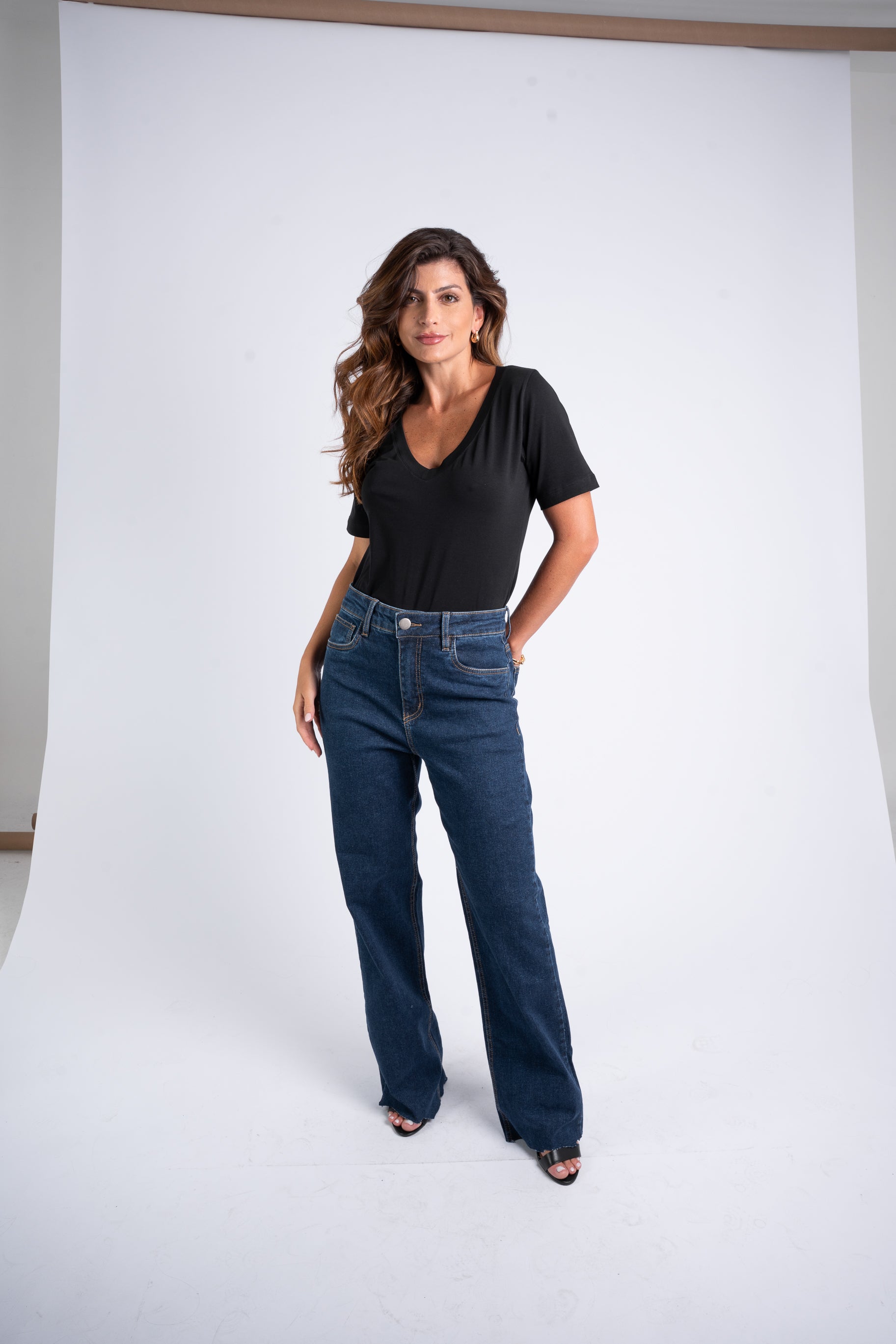 Calça Jeans Reta Moon Dark Blue