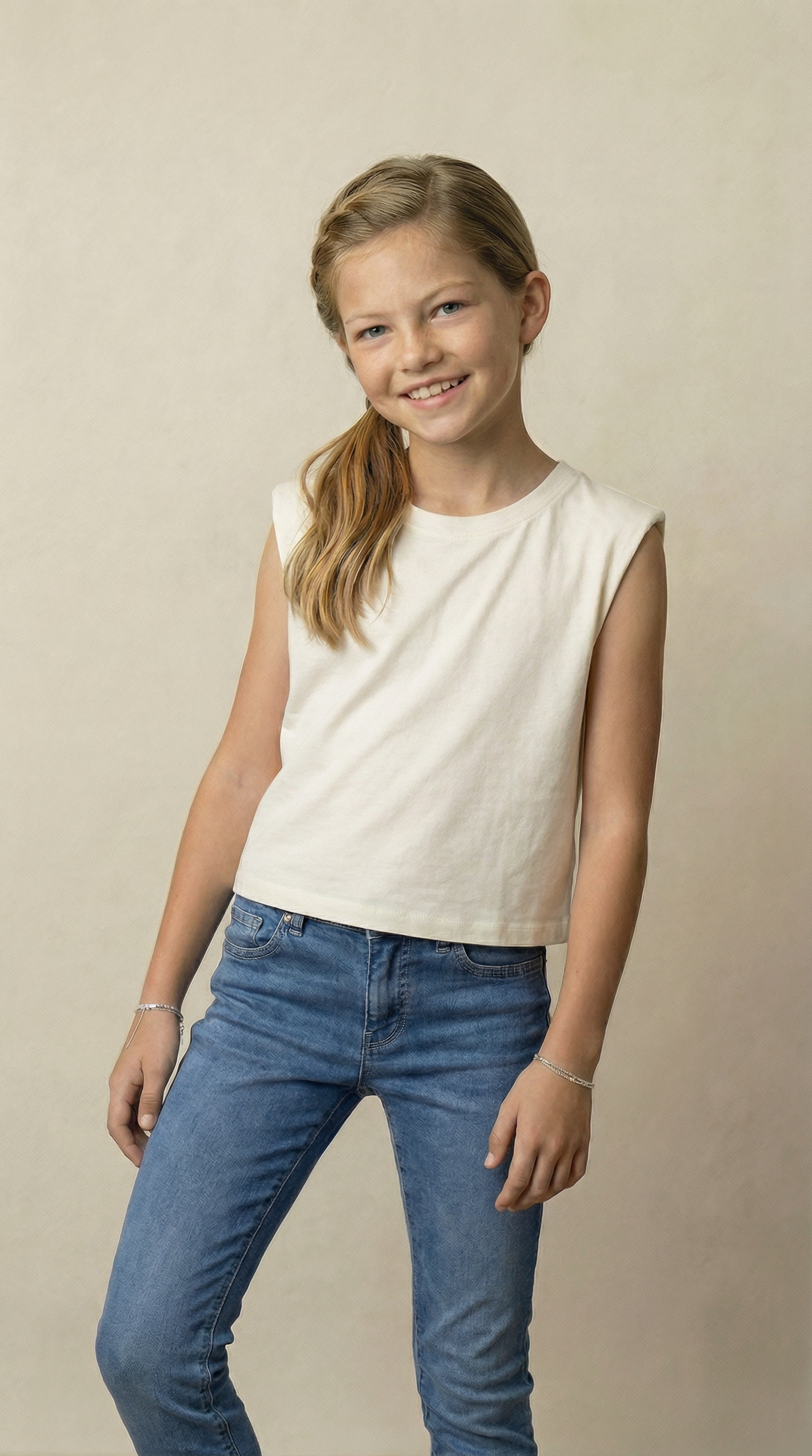 Camiseta Douz Infantil Luisa Off White