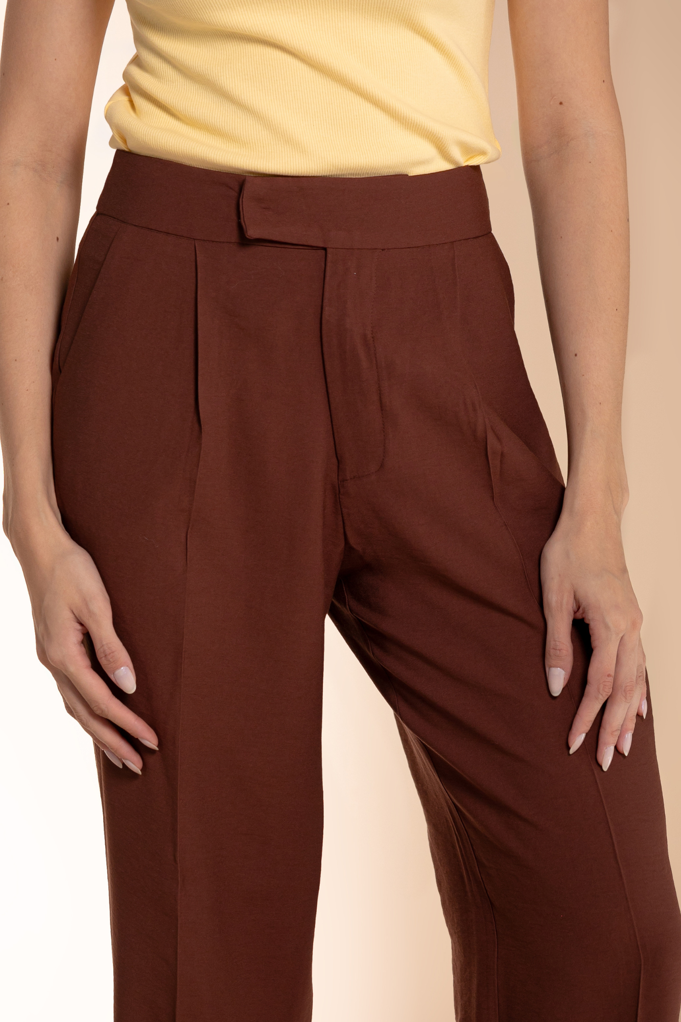 Calça Alfaiataria Moon Marrom
