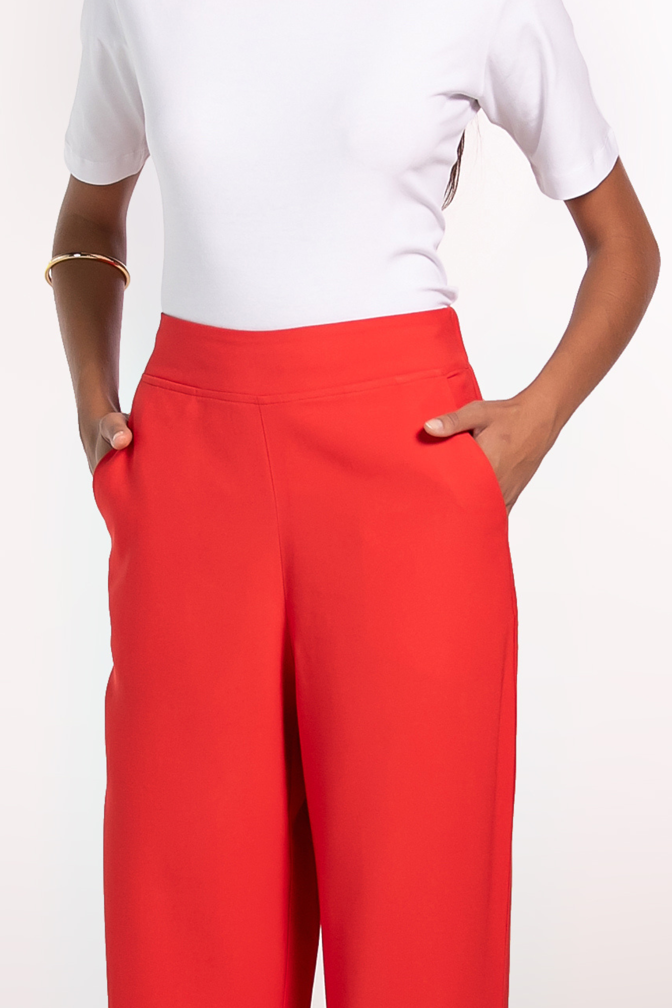 Calça Alfaiataria Moon Casual Vermelha