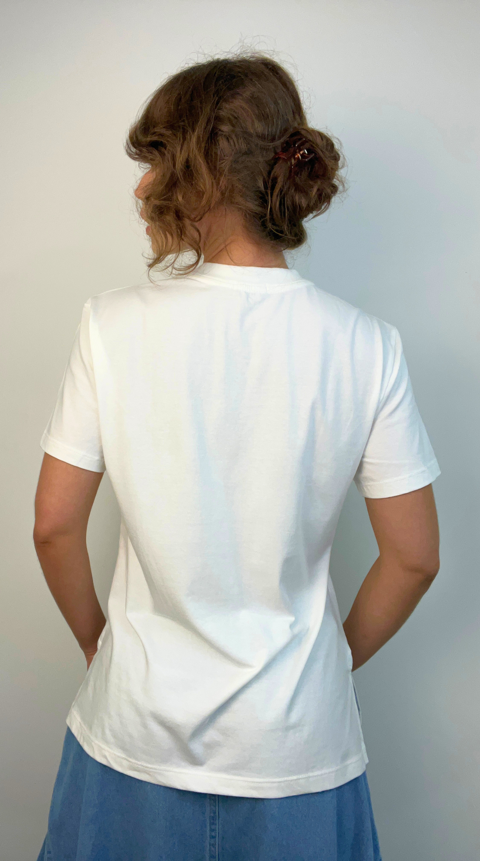 Camiseta Douz Lilia Oversized Off White