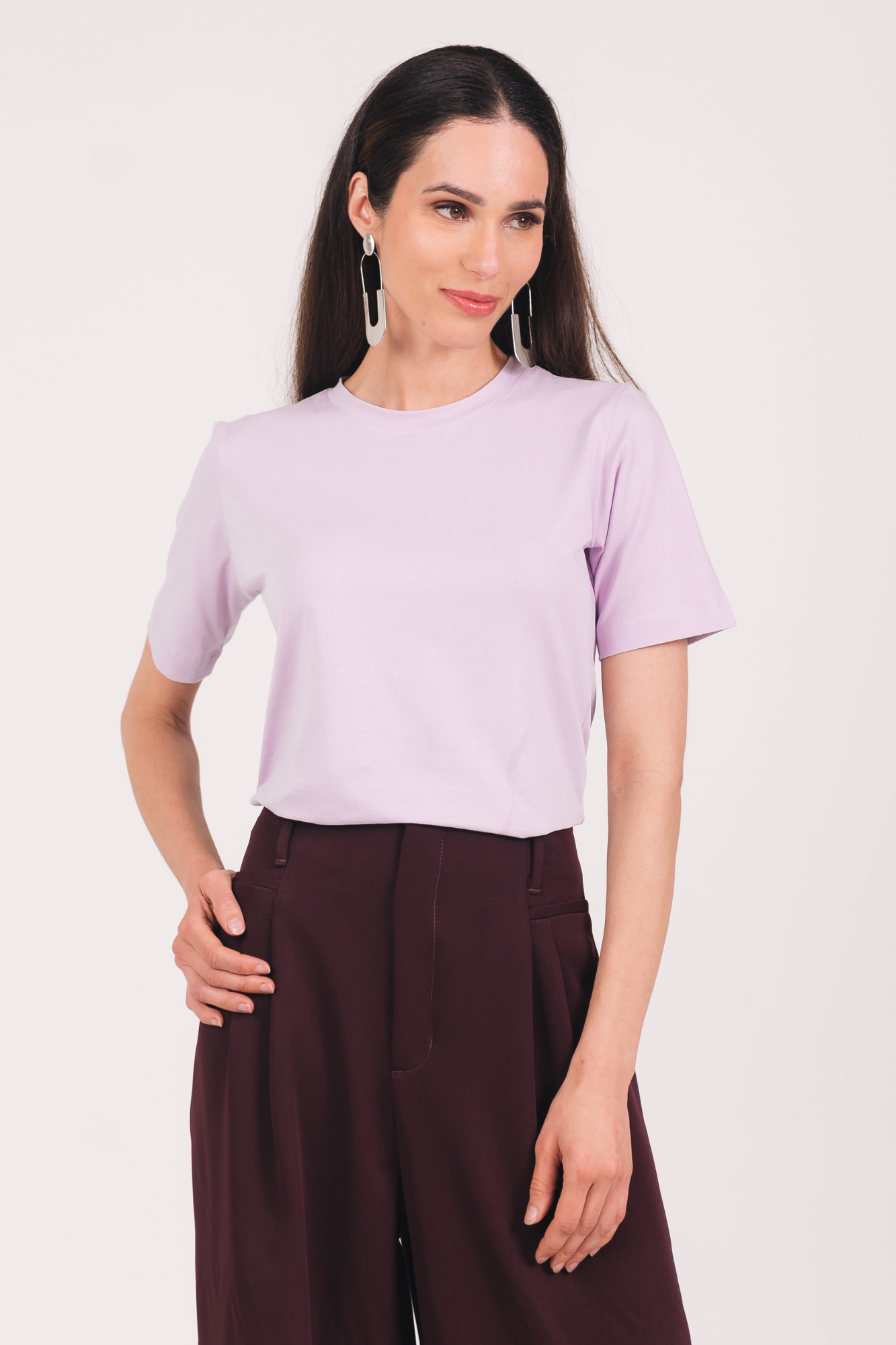 Camiseta Lisa New Moon Gola O Lilás