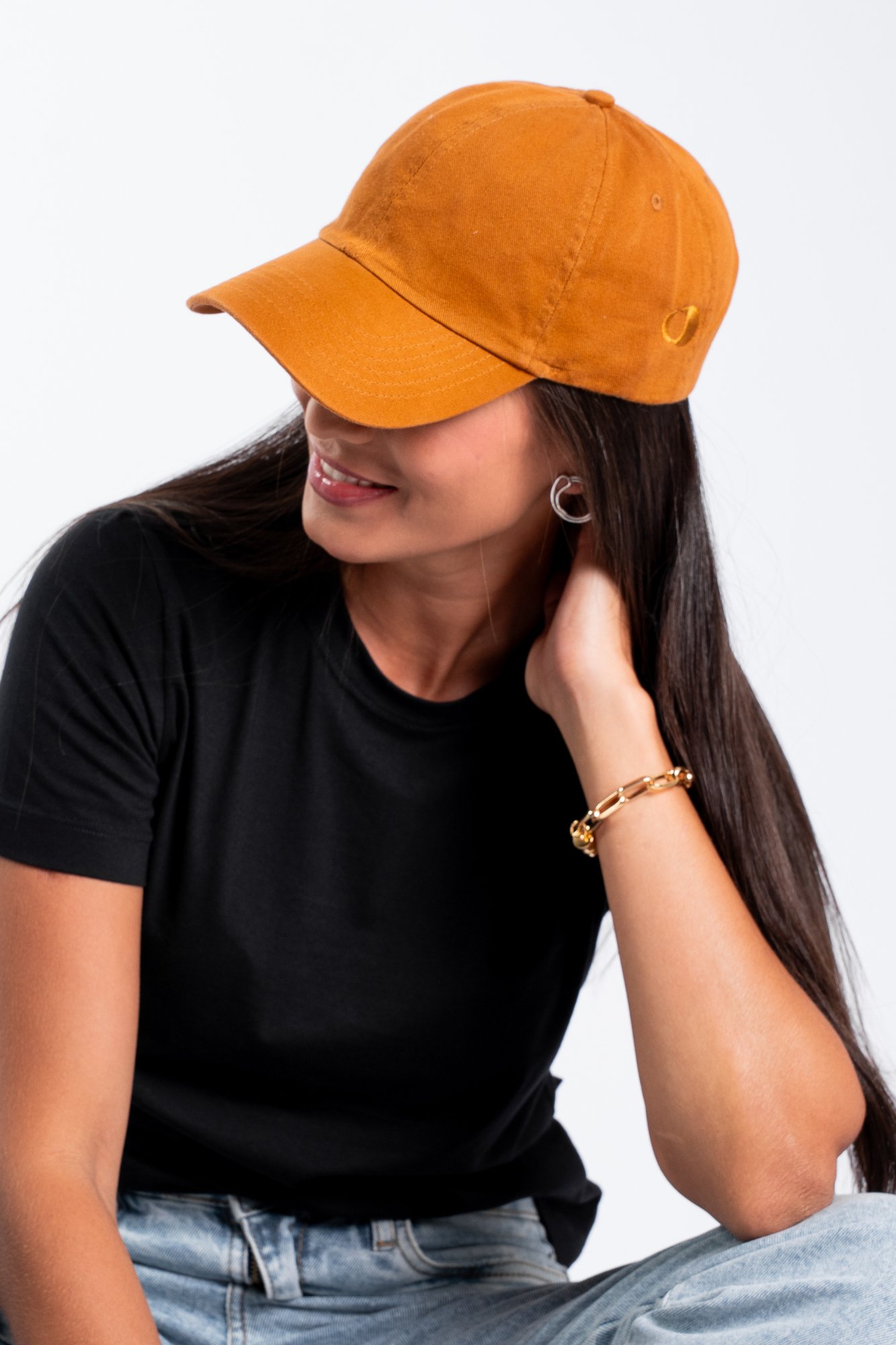 Boné Bordado Moon Caramelo