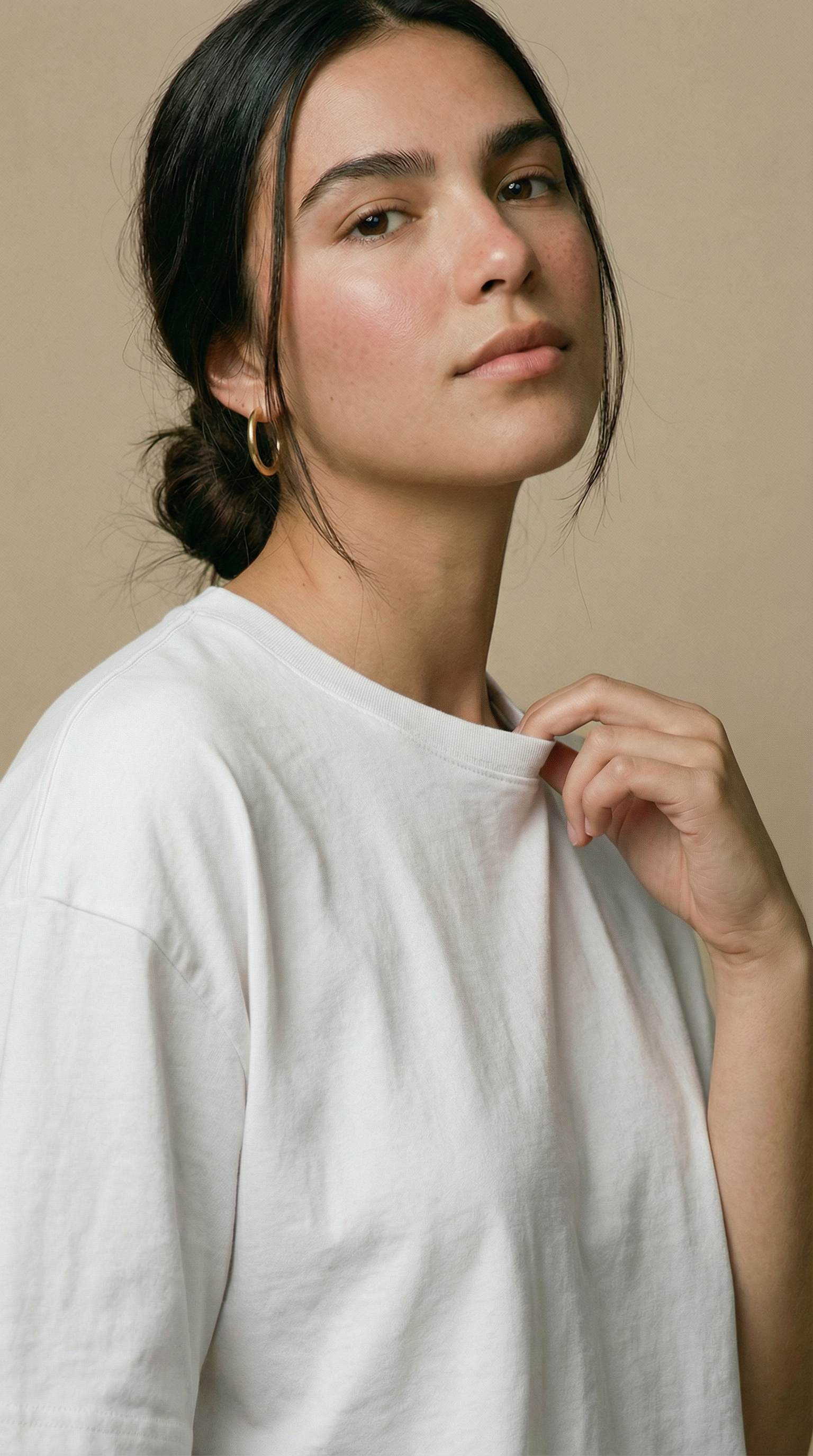Camiseta Douz Lilia Oversized Off White