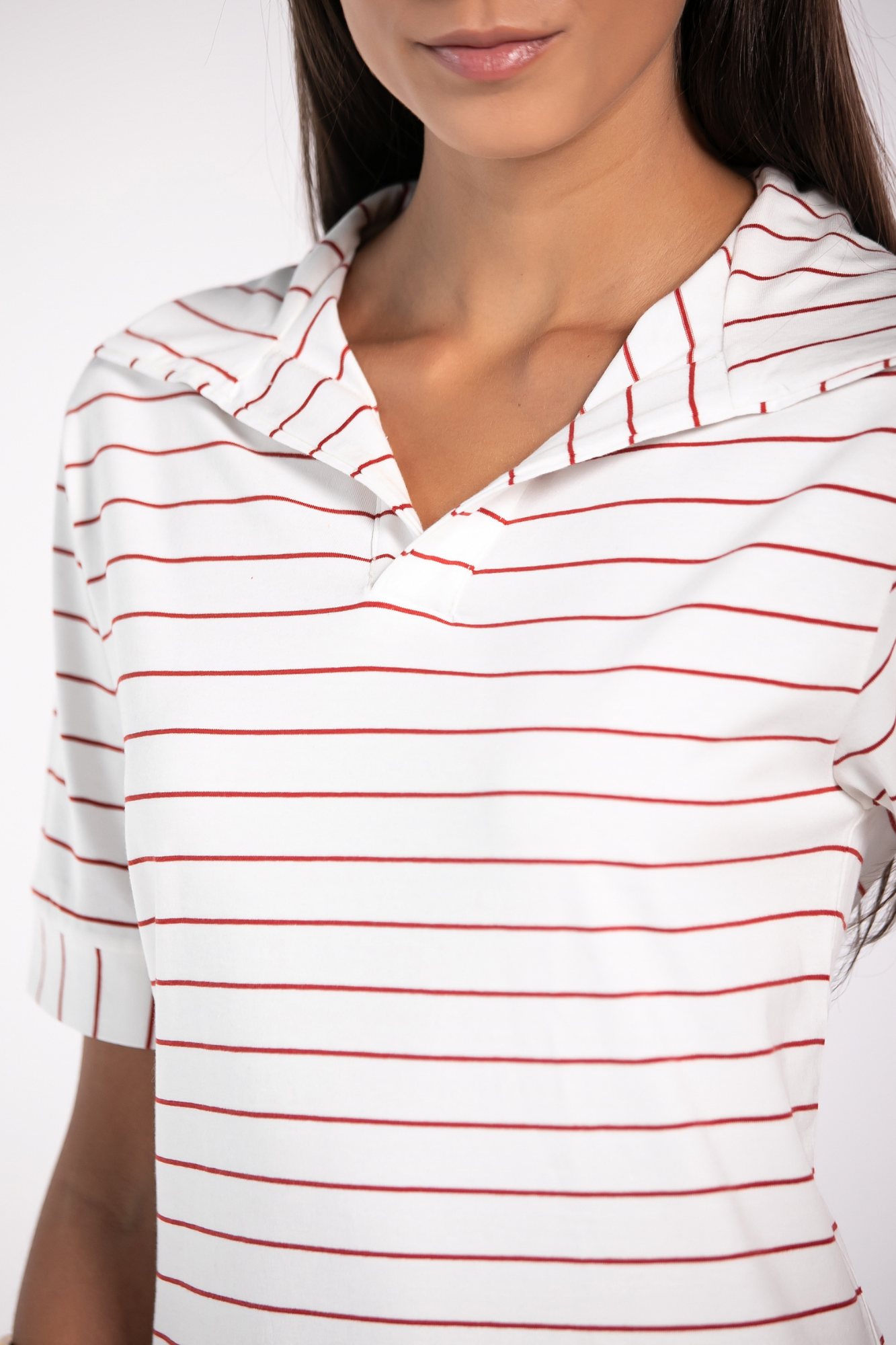 Camiseta Polo Moon Classic Red Stripes