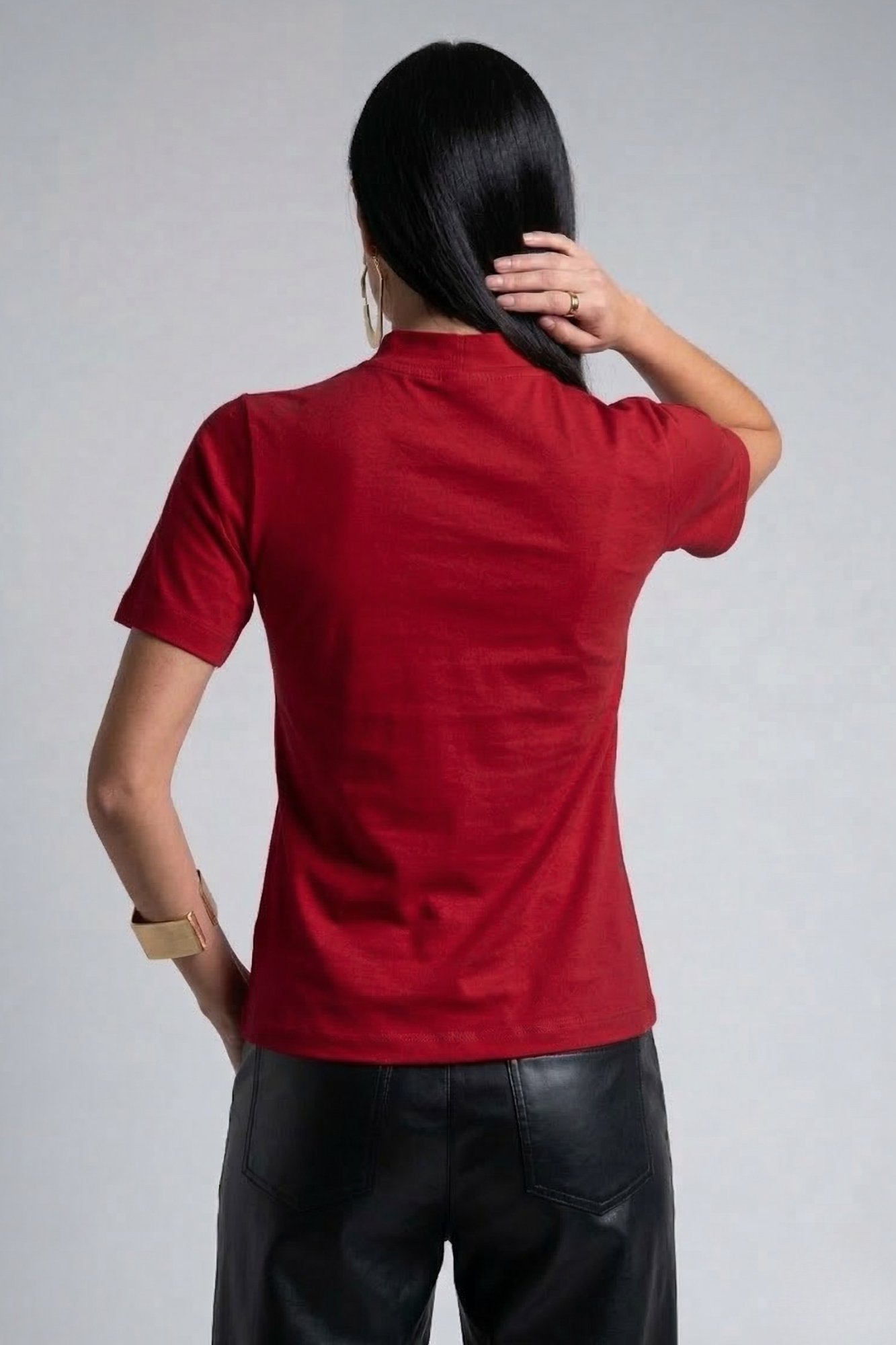 Camiseta Moon Gola Alta Bold Red