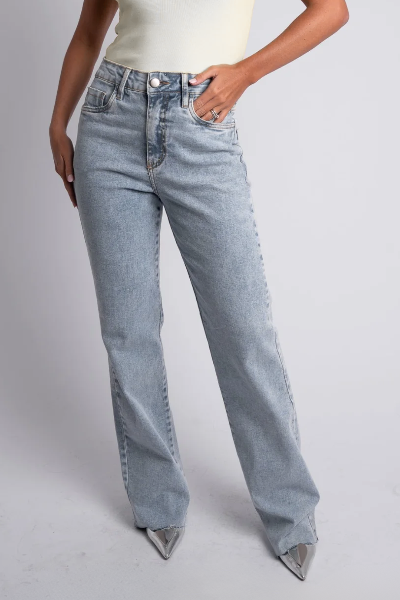 Calça Jeans Reta Moon Light Blue